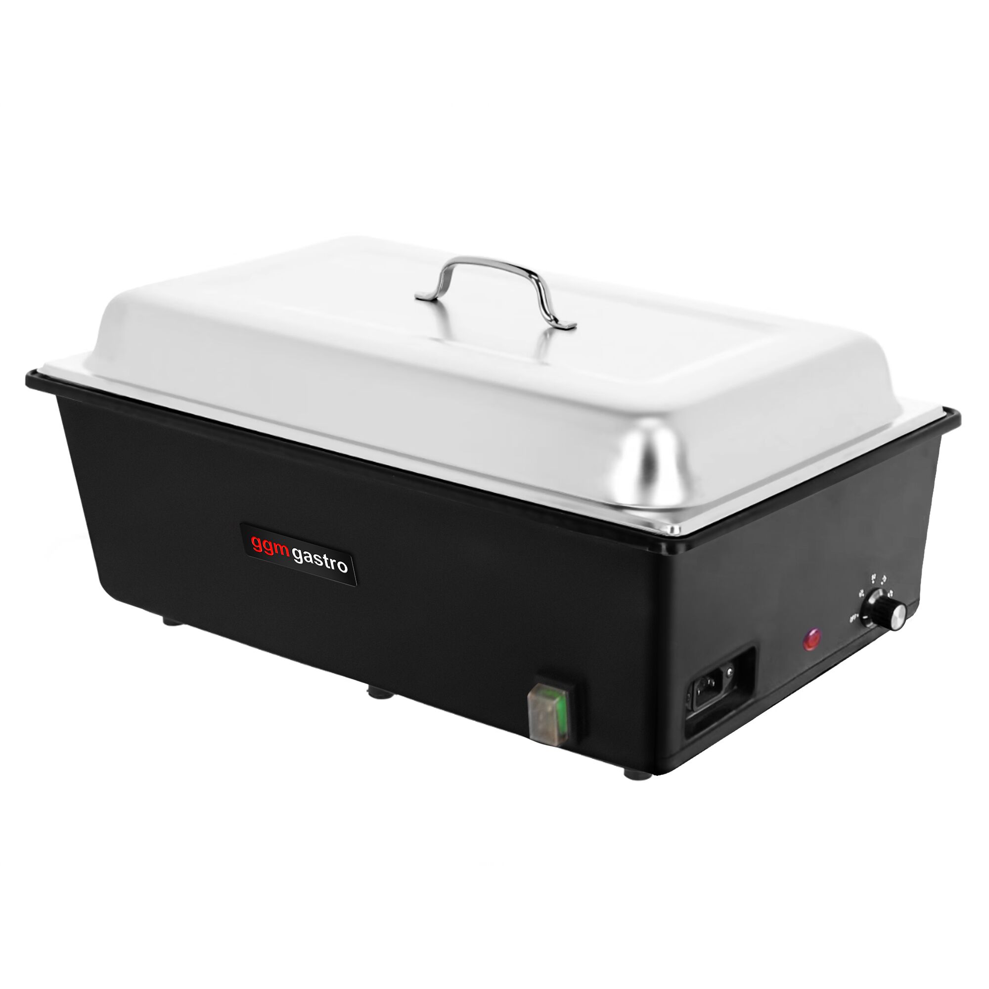 Chafing dish électrique - GN 1/1 - avec couvercle - Noir