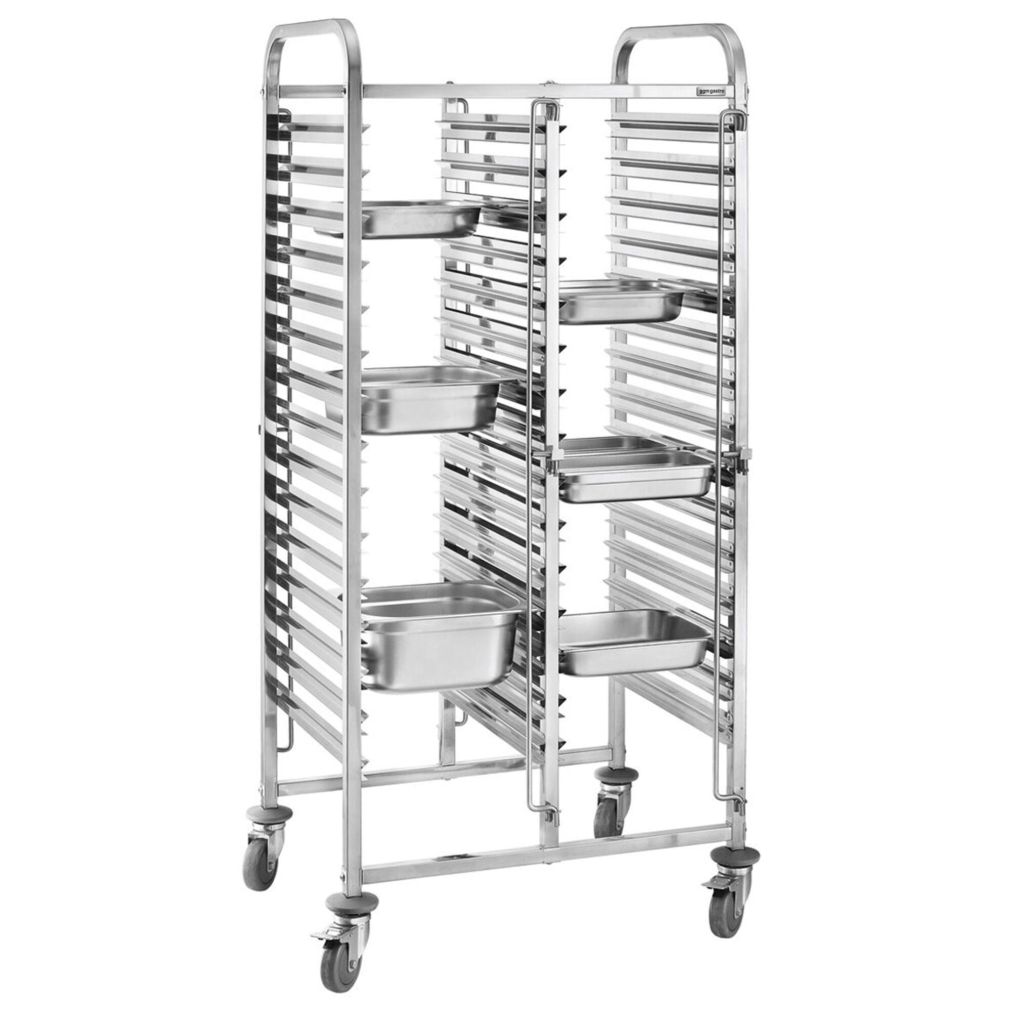 Chariot à plateaux – double – pour 32 plateaux GN 1/1
