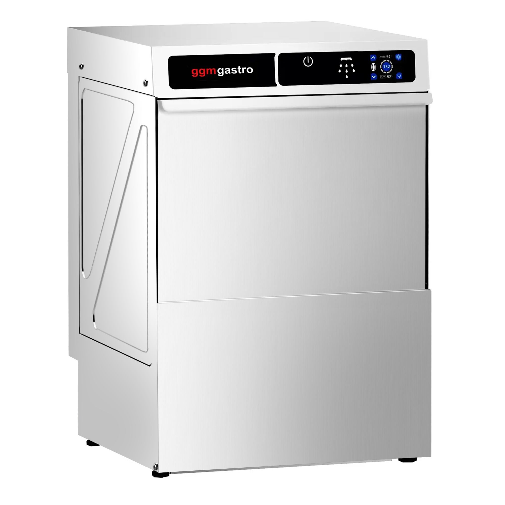 Lave-verres professionnel - Tactile - 3,30kW - avec pompes à détergent, de liquide de rinçage et de vidange