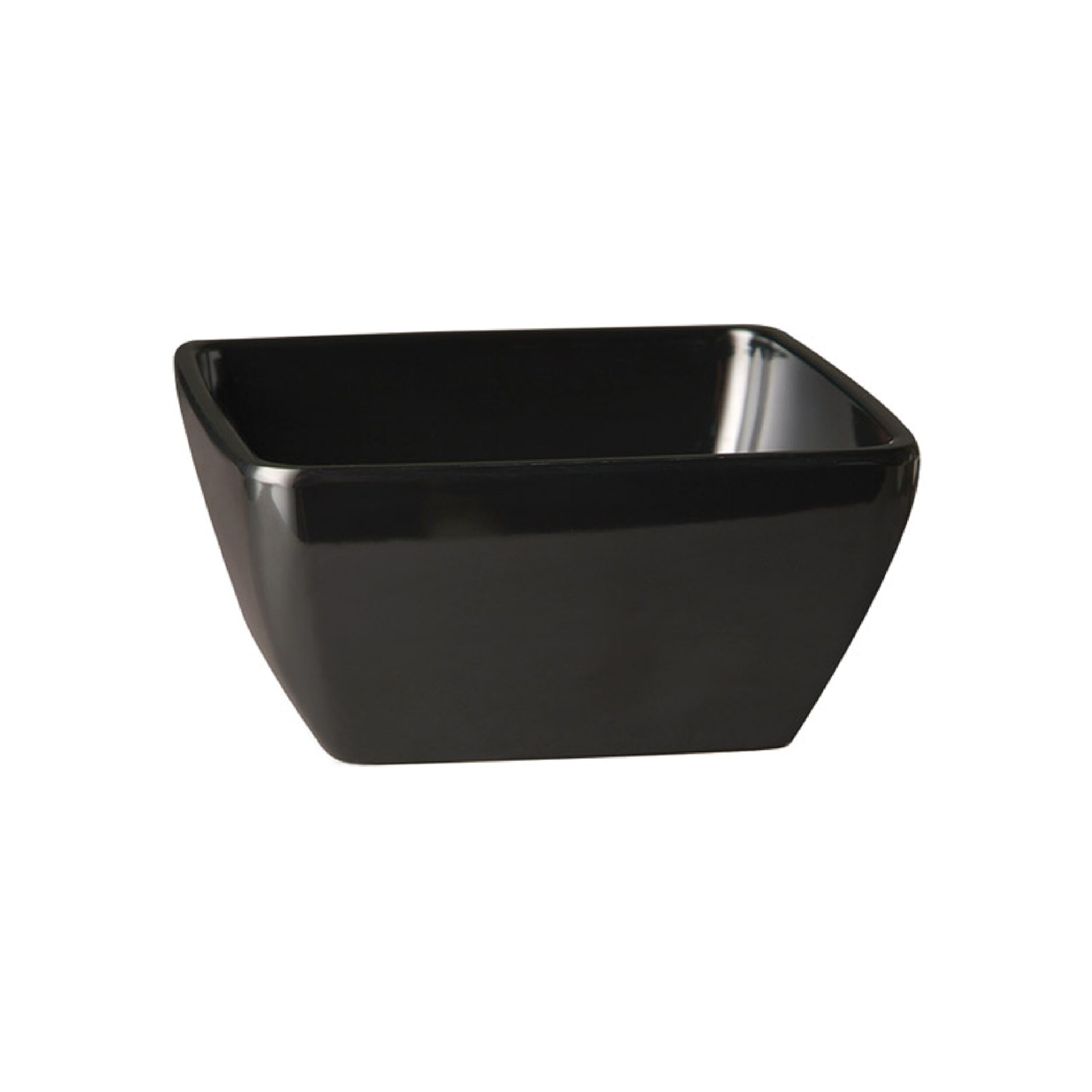 (6 pcs) Coupe - PURE COLOR - Mélamine - 140ml - carré - 90x90mm - Profondeur : 40mm - Noir - lot de 6