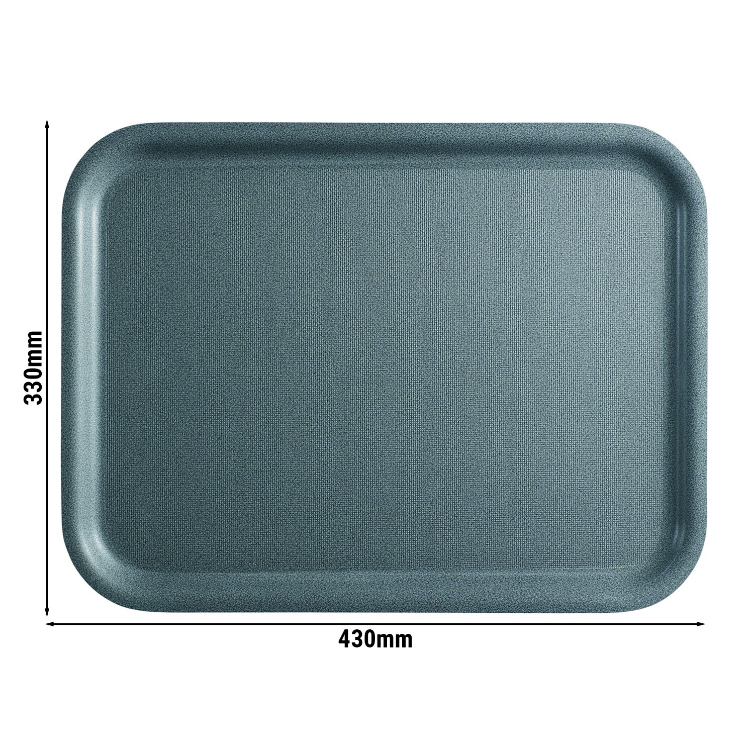 (24 pieces) CAMBRO | MYKONOS - Laminated Tray - 330x430mm - Charcoal Granite