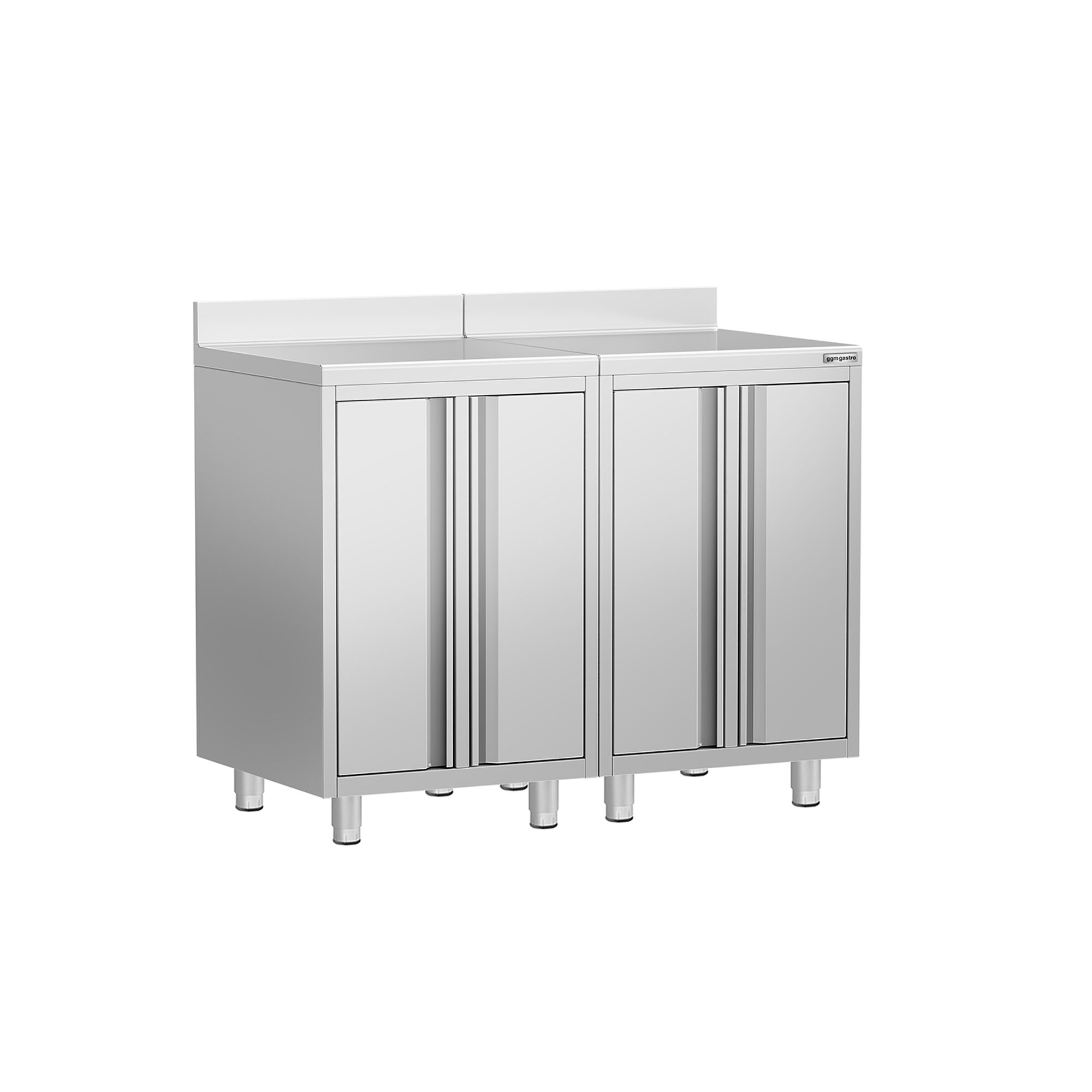 Armoire de travail PREMIUM pour machine à café filtre - 1200x600mm - avec dosseret - 4 portes battantes