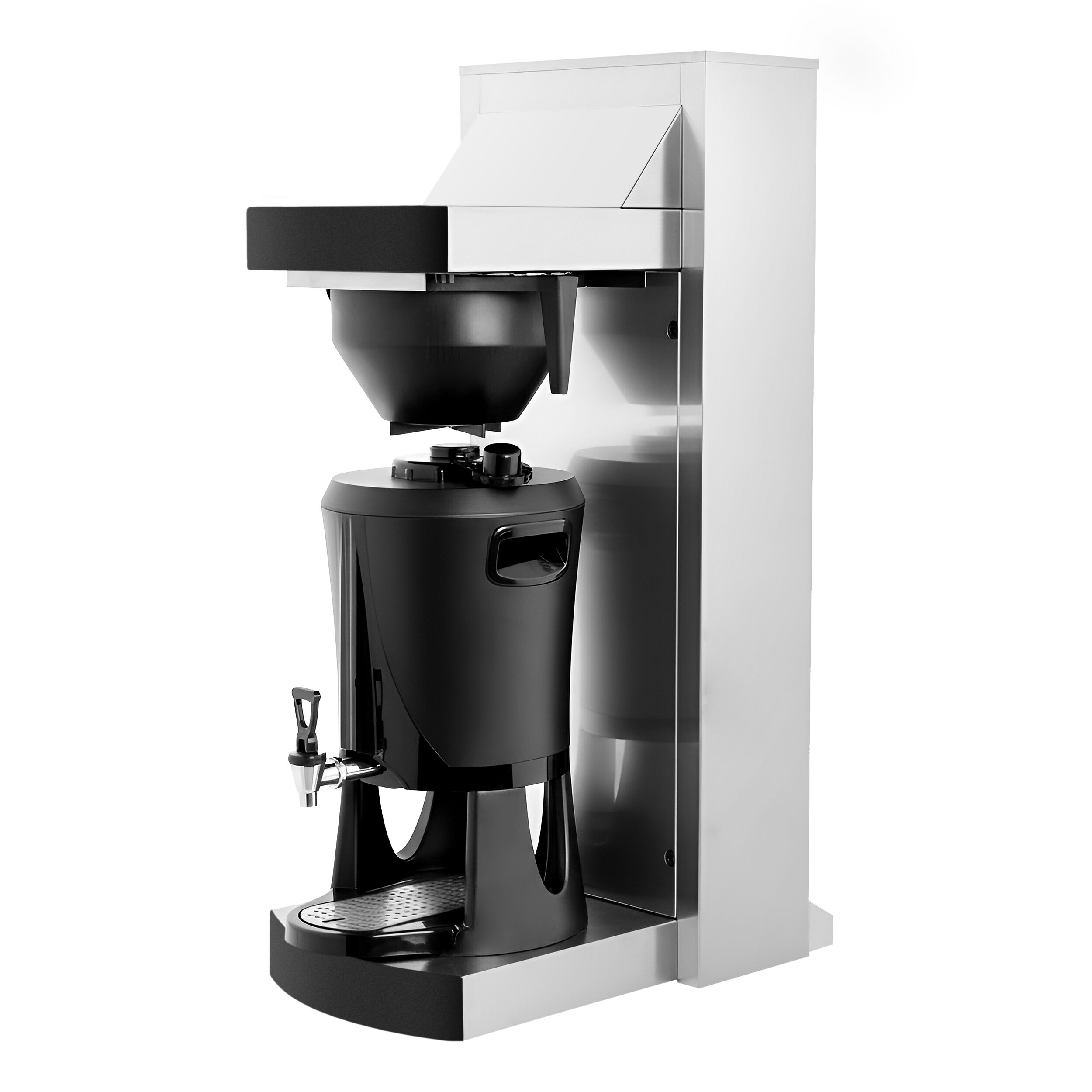 Commercial Bulk Coffee Brewer - 5L - 4.5 kW - with direct water connection & hot water tap - incl. thermal container