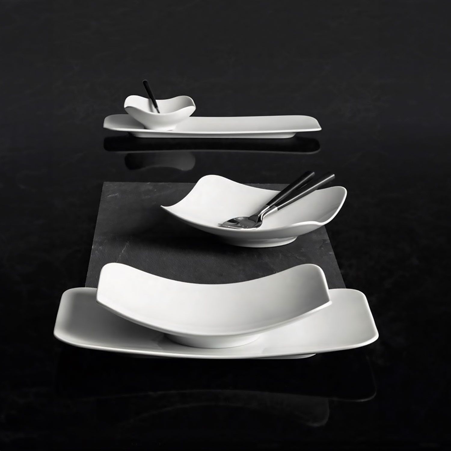 (2 pièces) SELTMANN WEIDEN | Bol rectangulaire - 255x180mm - Blanc