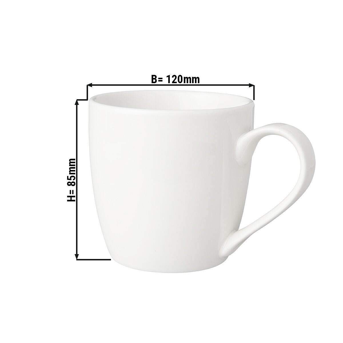 (6 Stück) BUDGETLINE - Kaffeetasse Mammoet Neo - 250ml - Weiß