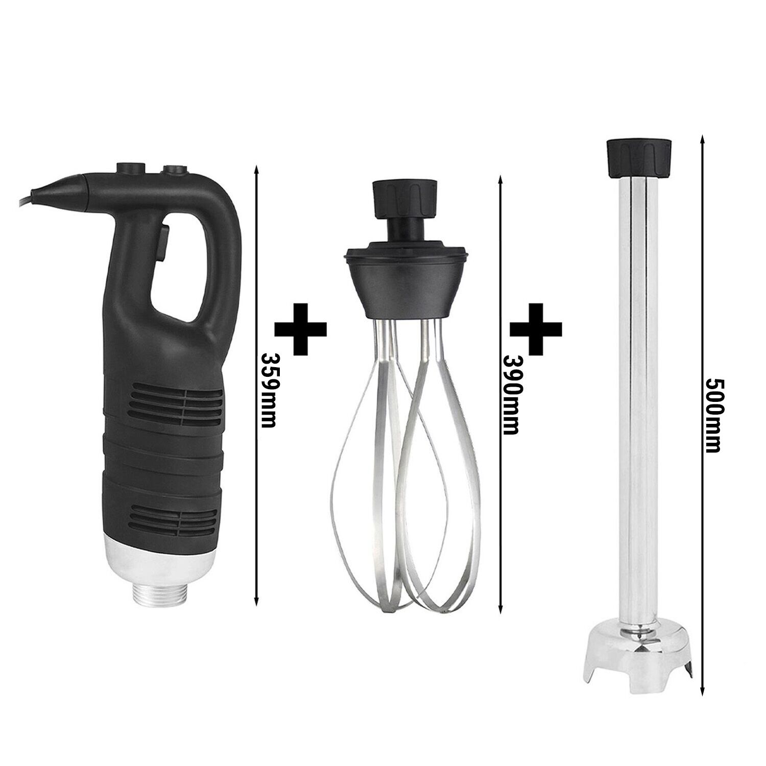 Mixeur plongeant professionnel Combi - pied démontable inclus - pied 500mm & Fouet - 450 W - 1 vitesse