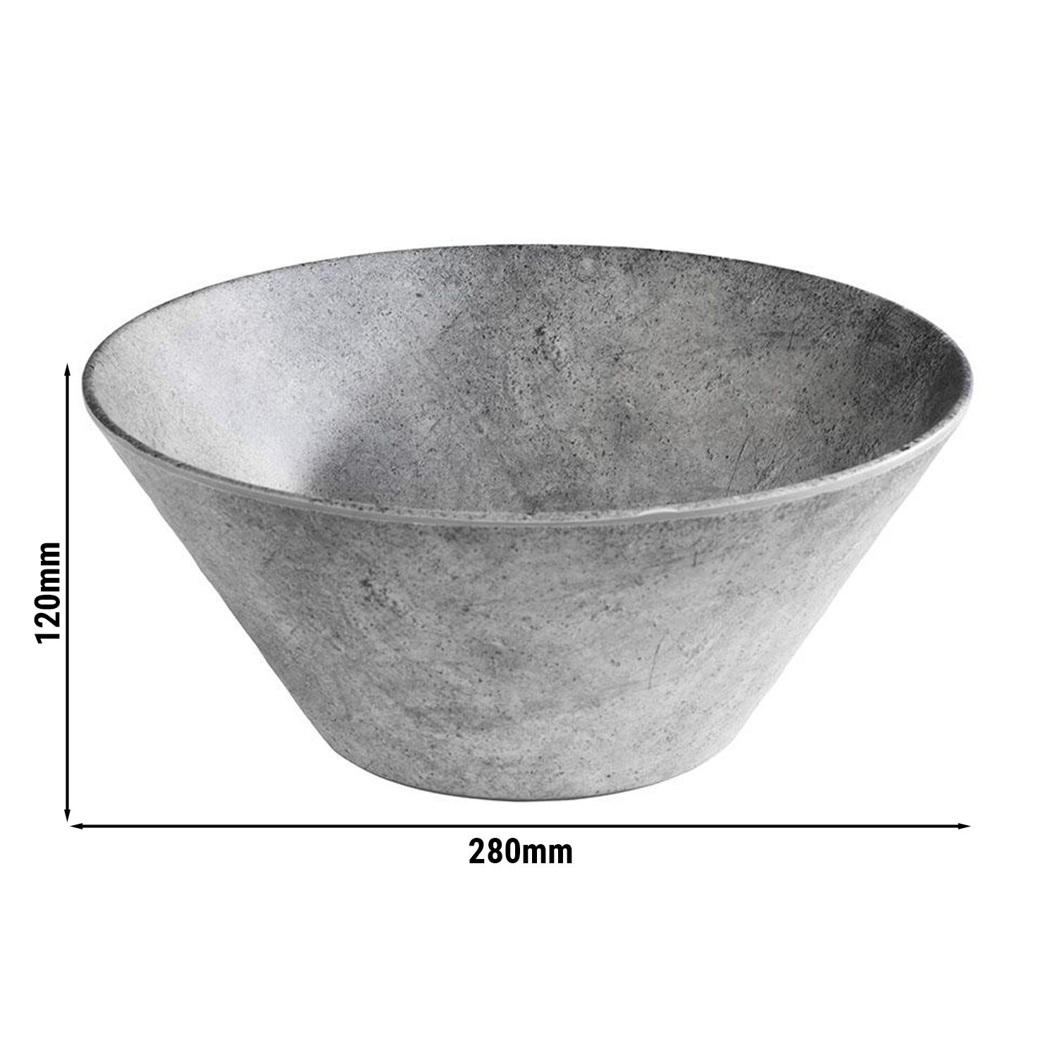 (6 pcs) Coupe - ELEMENT - Mélamine - 3L - carré - 280x280mm - Profondeur : 120mm - Gris