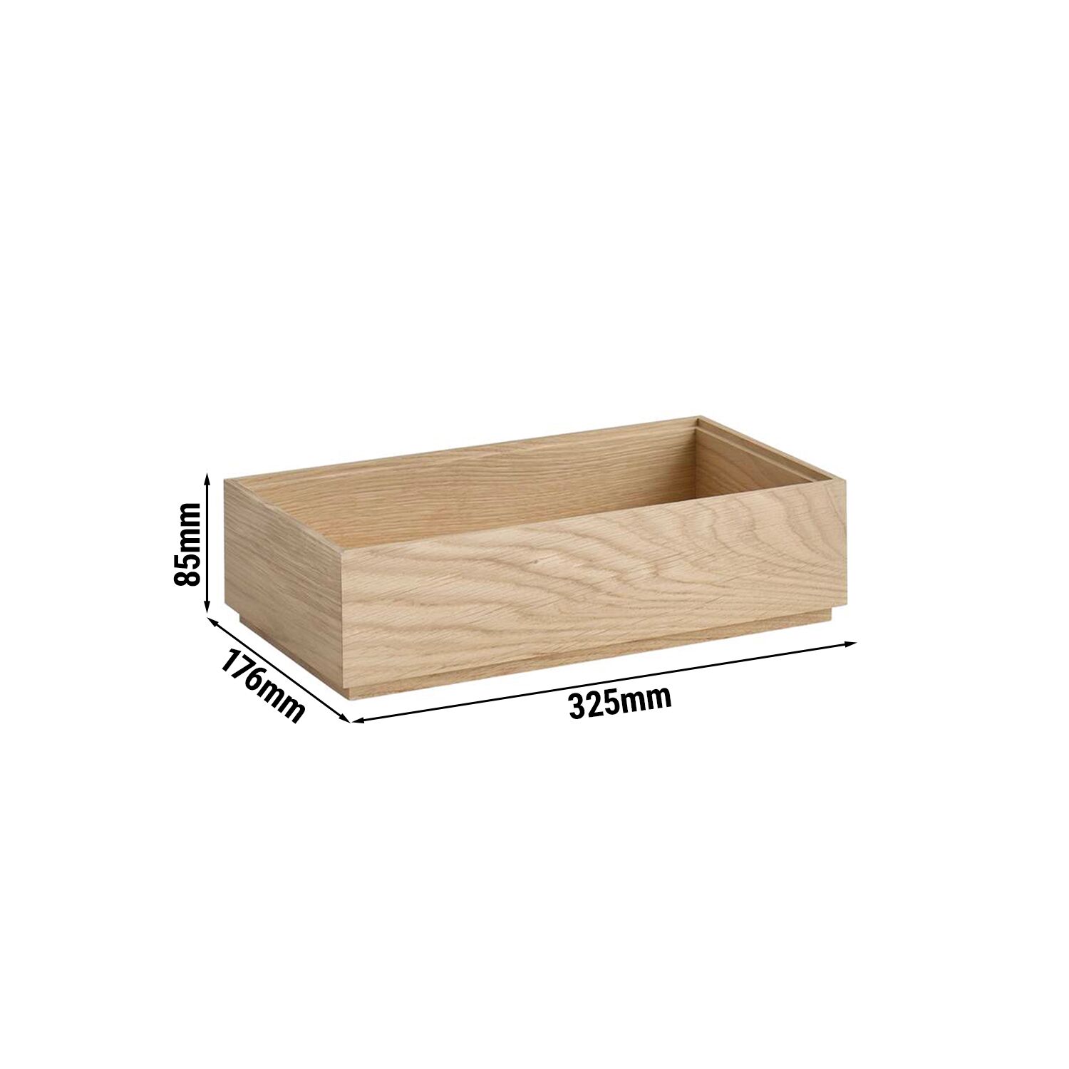 Caisse pour buffet - VALO - Bois d’acacia - Brun - Hauteur:85mm - compatible avec GN 1/3