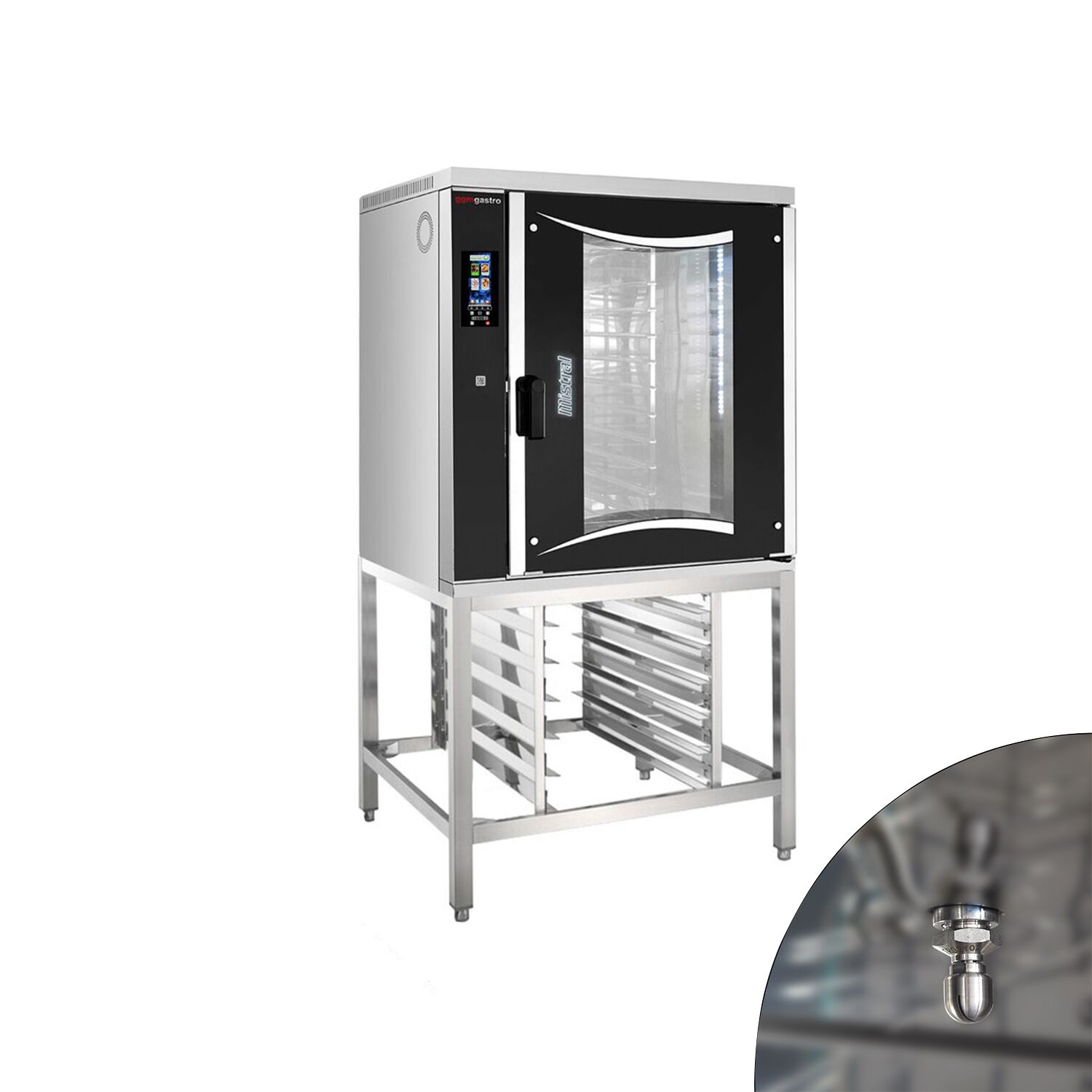 Forno eléctrico de ar quente - de Toque - 6x EN 600 x 400 cm - incl. suporte de base e porta-placas