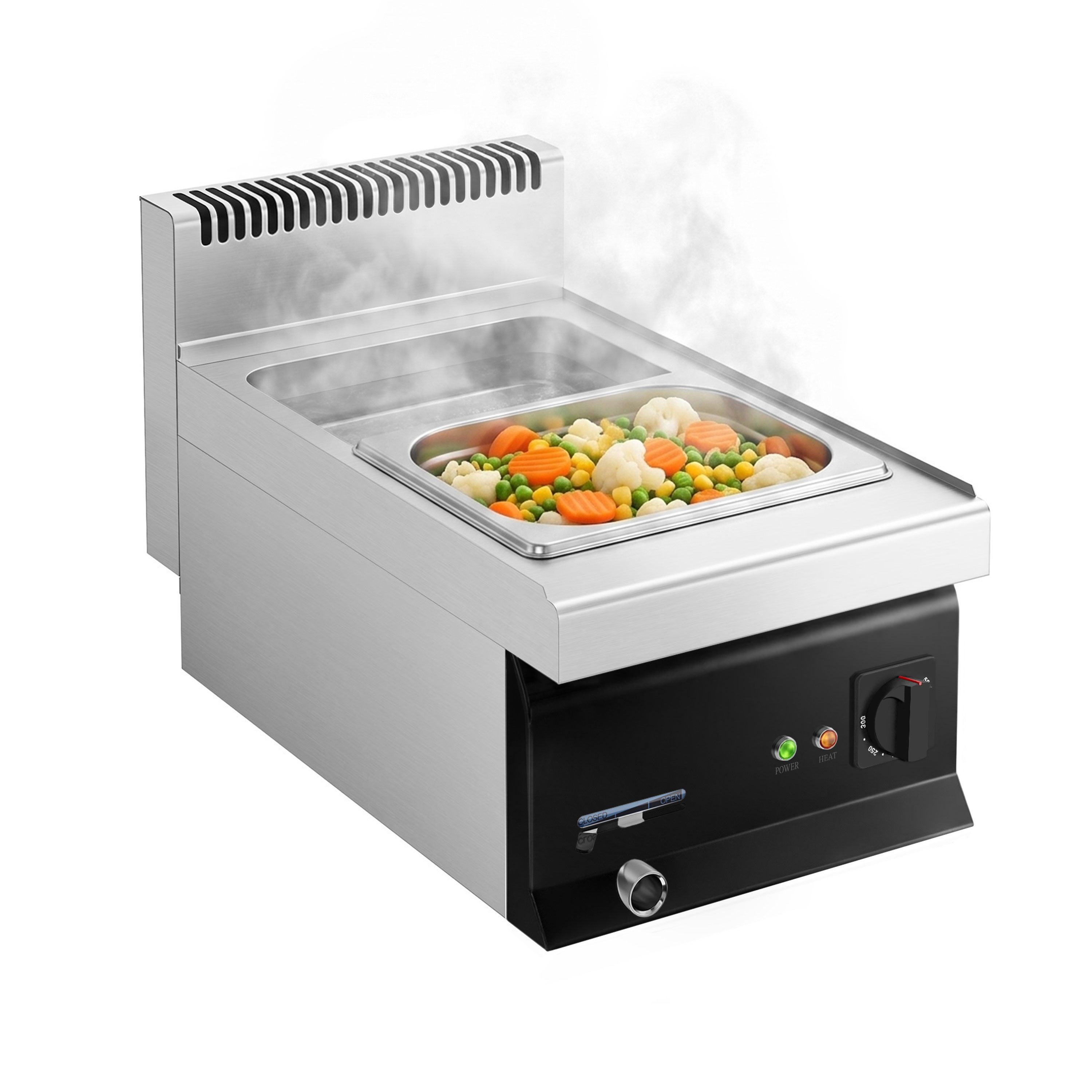 Elektro Bain-Marie - 1,2 kW - 1x GN 1/1 oder 2x GN 1/2