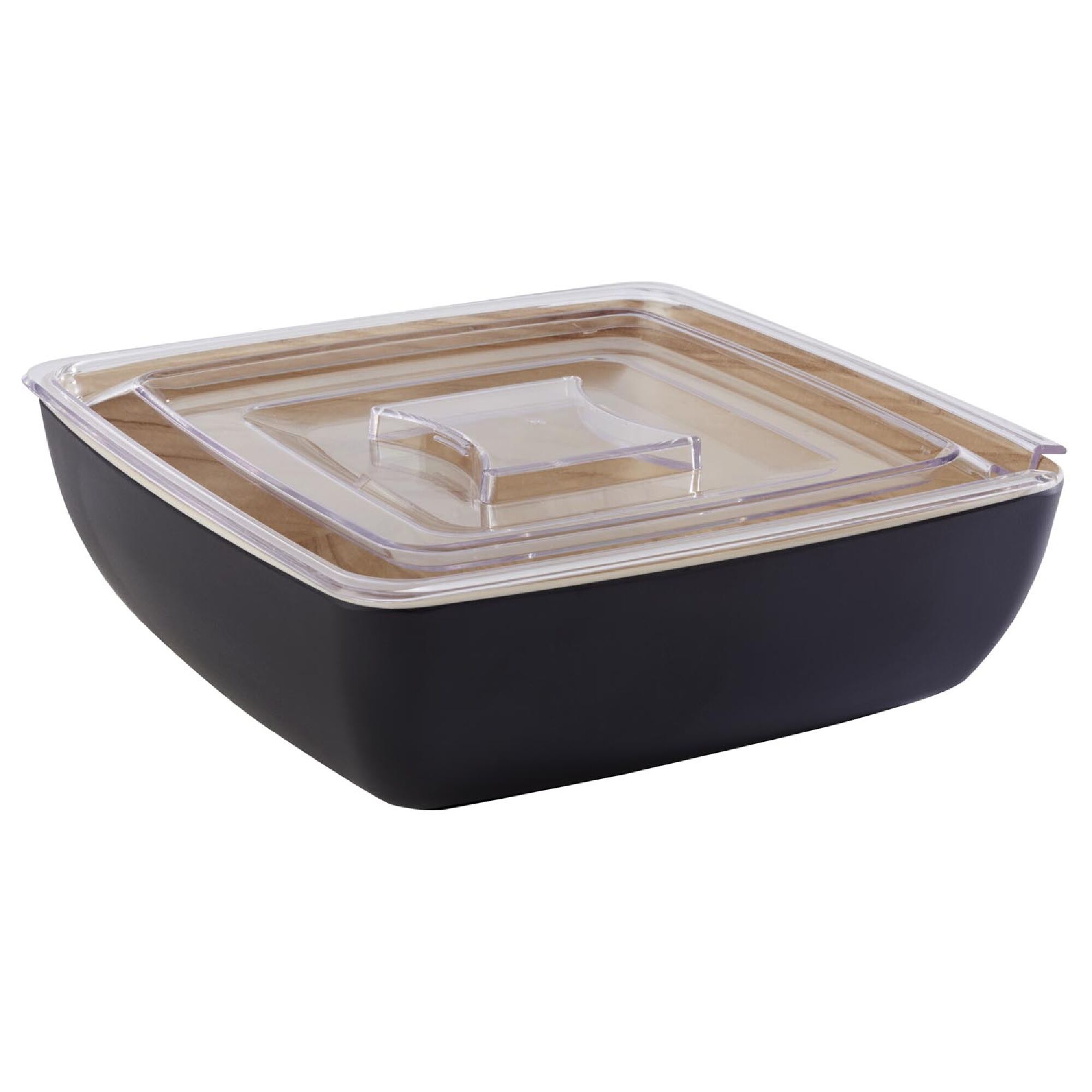 (6 pièces) Bol - FRIDA - Mélamine - 2,65 litre - carré - Noir