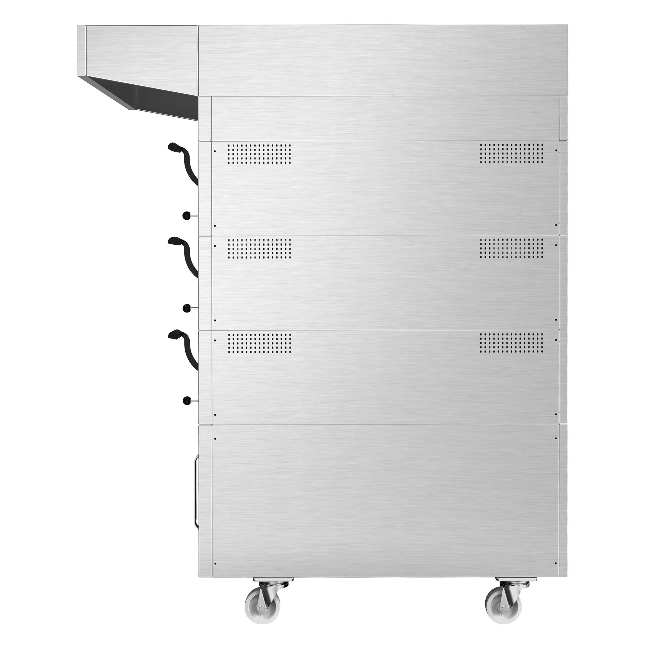 Commercial 3‑Deck Electric Bakery Deck Oven with Steam – Touch Control - Hood & Stand - EN 600×400