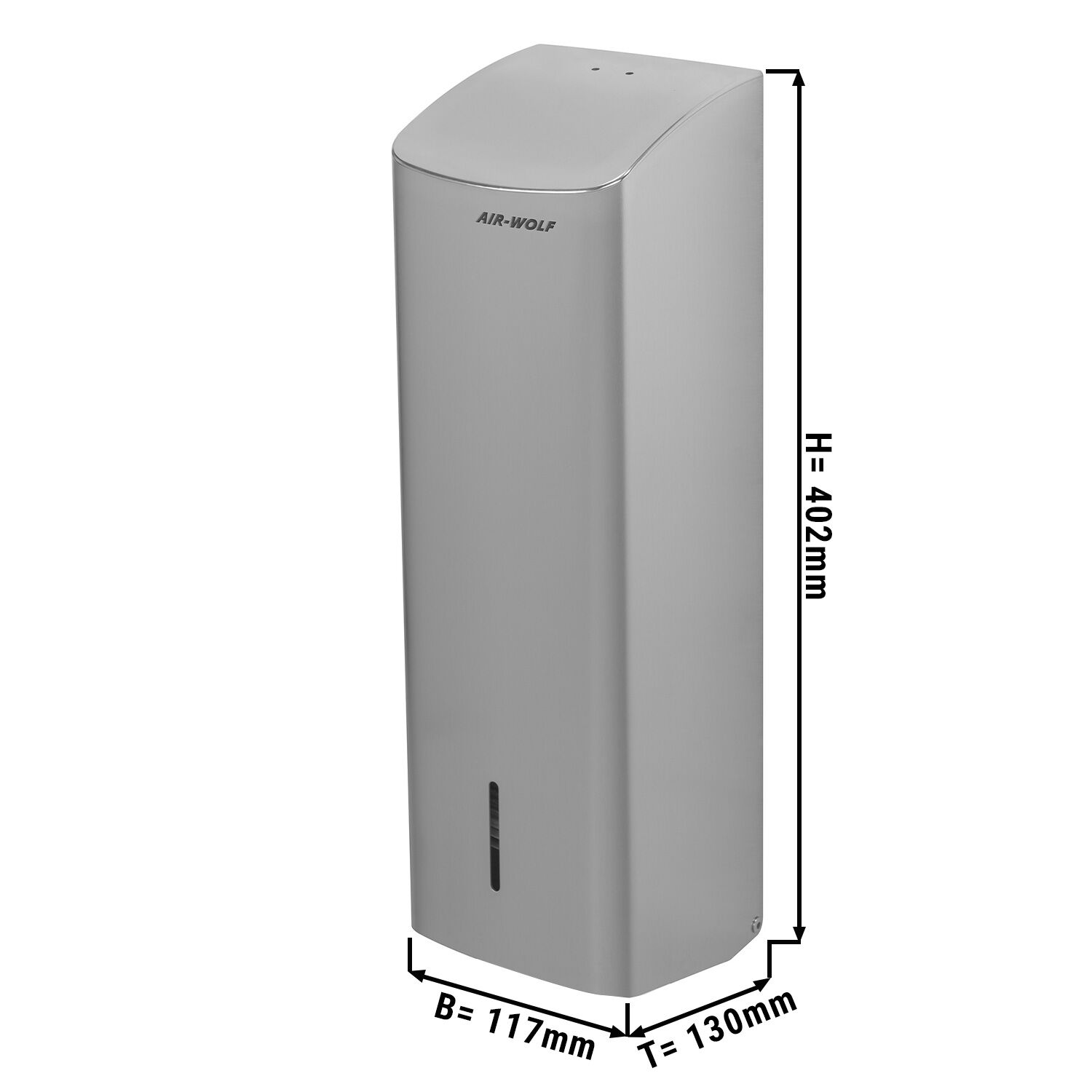 AIR-WOLF | Single-Sheet Toilet Tissue Dispenser – 750-sheet - wall-mount - stainless steel