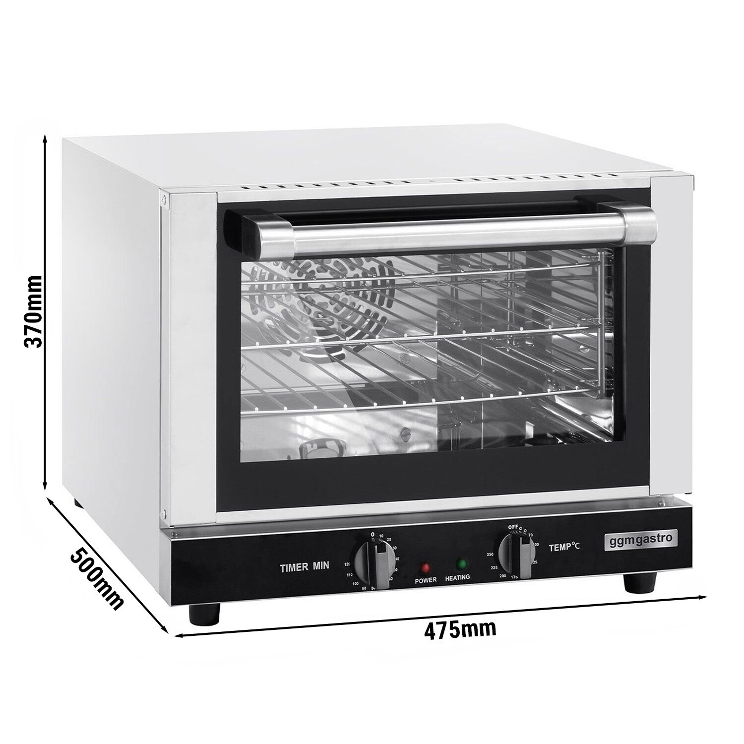 Four à convection COMPACT – manuel – 21 litres – incl. 3 grilles 349 × 282 mm