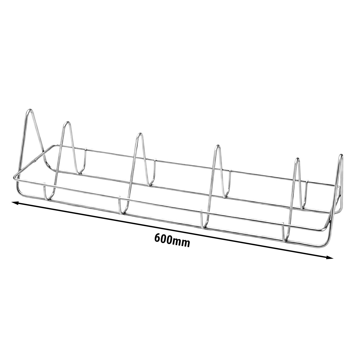Panier d'insertion pour rôtissoire à poulet - 600x10x10mm - Inox - compatible avec Série EM420
