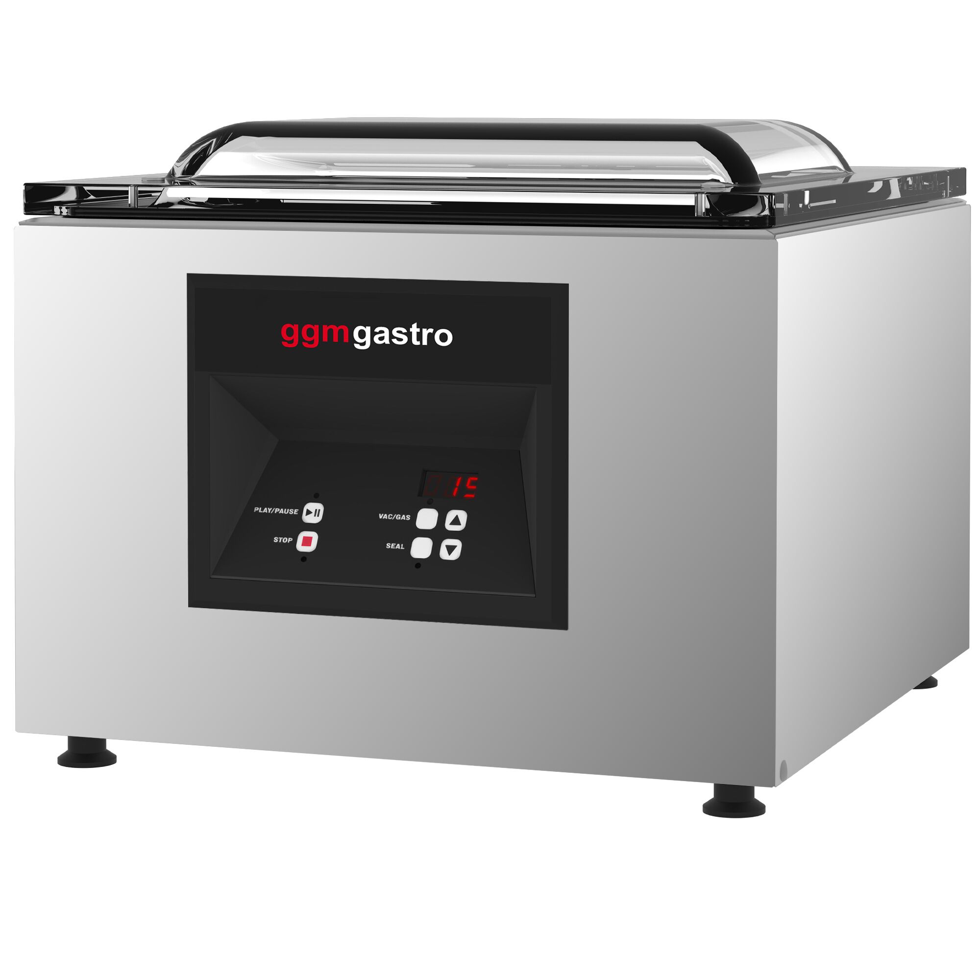 Machine sous vide à cloche – 20 m³/h – 1,2 kW – digitale – avec injection de gaz