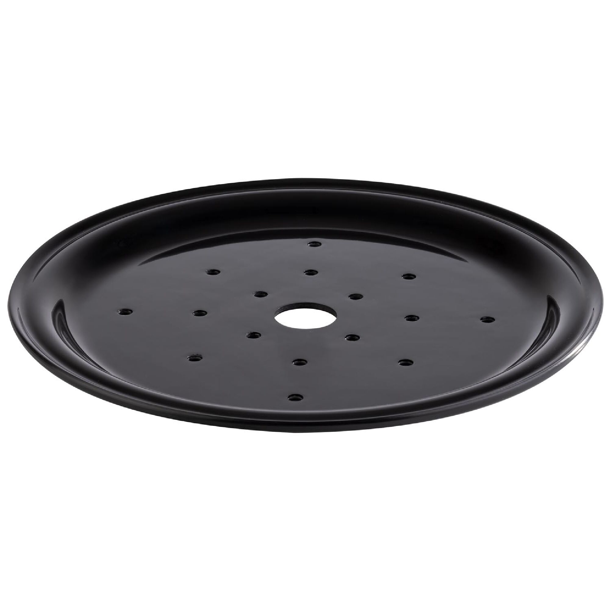(6 stuks) Schaal - FRIDA - Melamine - rond - Ø255mm - 2-delig, met afdruipinzet, stapelbaar - zwart/beige