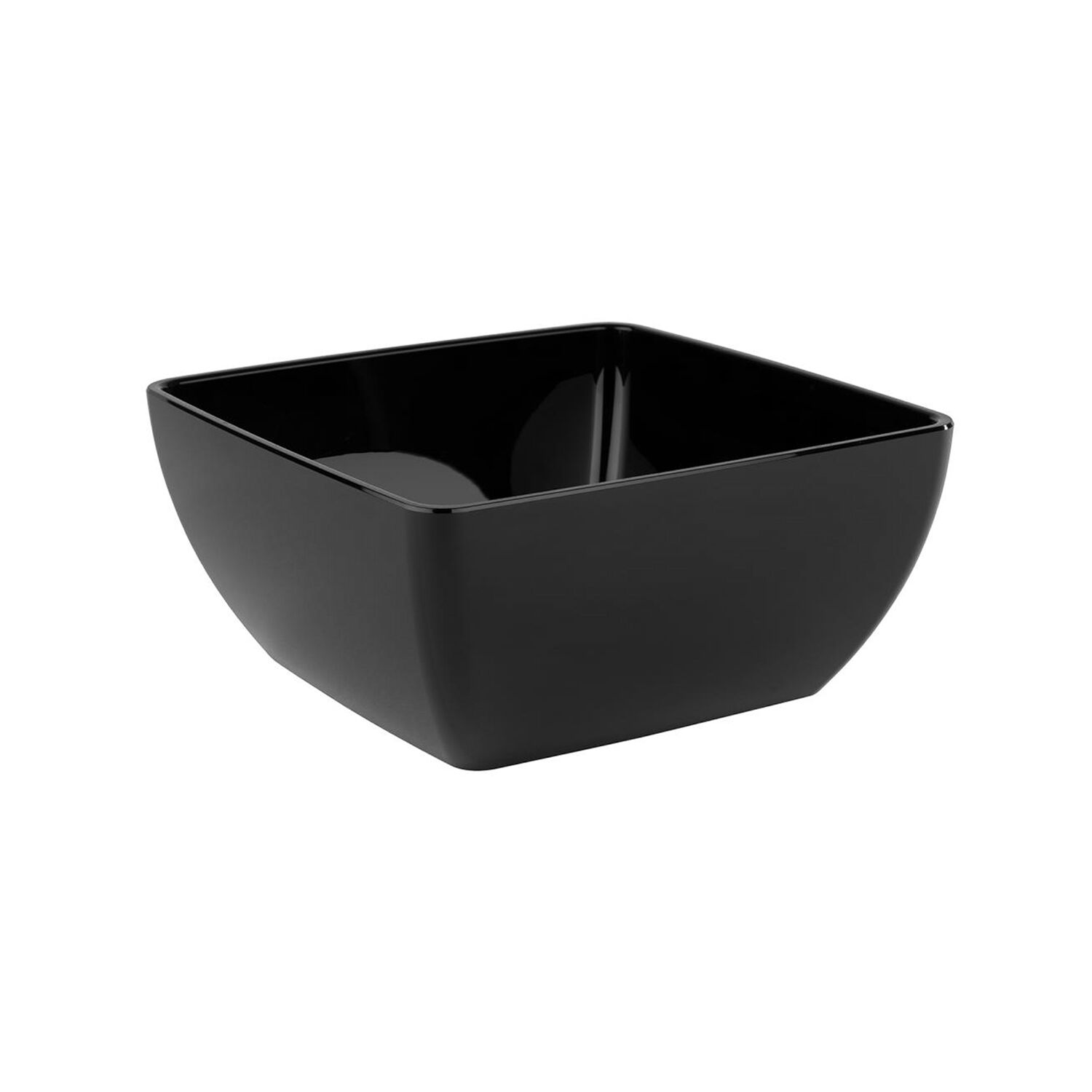(6 pcs) Coupe - FRIENDLY - PET - 400ml - carré - lot de 6 - 125x125mm - Profondeur : 65mm - Noir