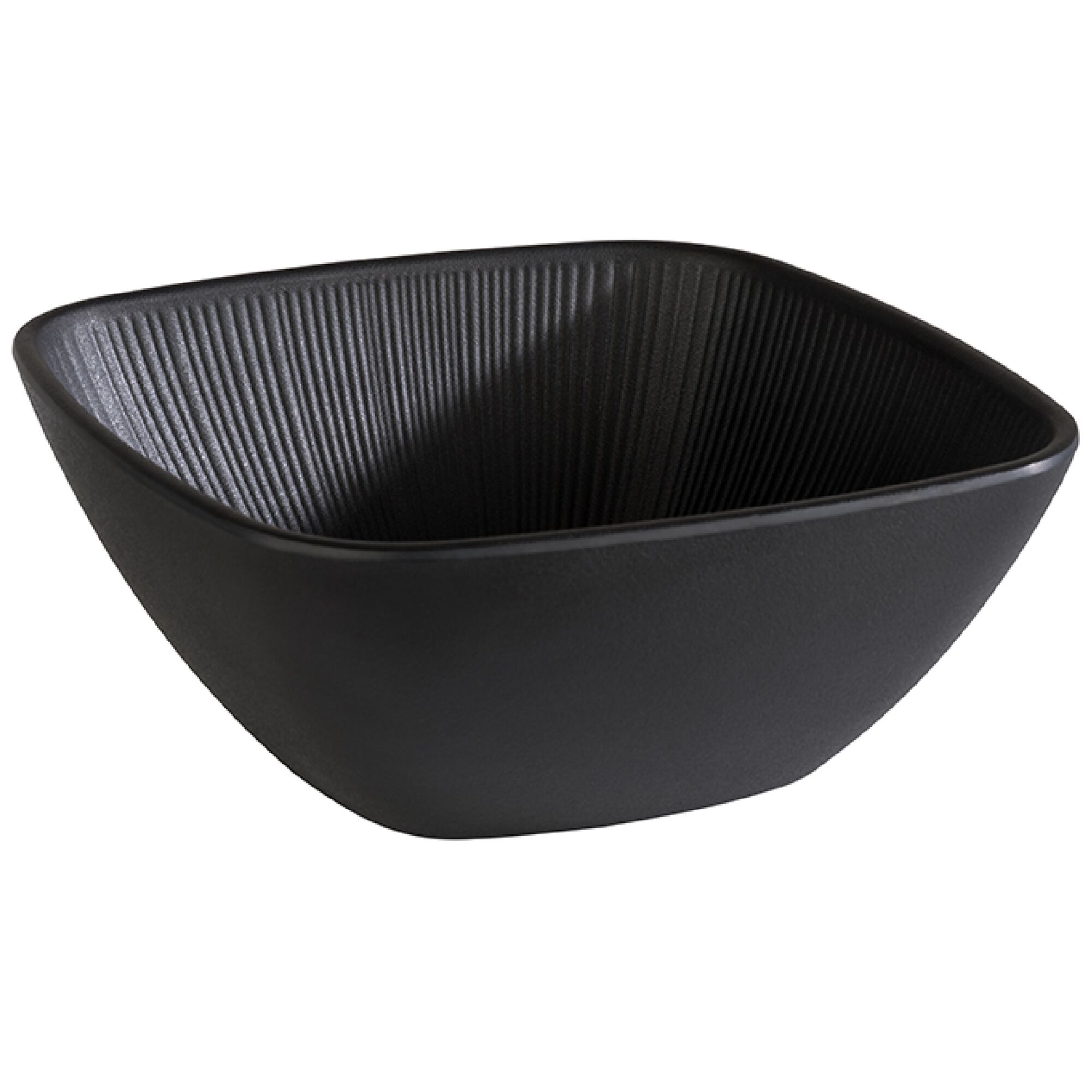 (6 pcs) Coupe - NERO - Mélamine - 1,5L - carré - 195x195mm - Profondeur : 80mm - Noir - lot de 6