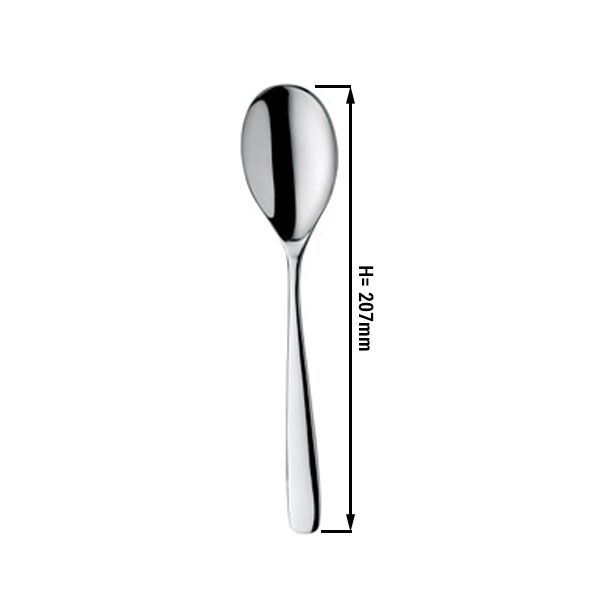(12 pcs) Cuillère à soupe Aleria - Acier inoxydable 18/10 - 207mm - 12 pièces
