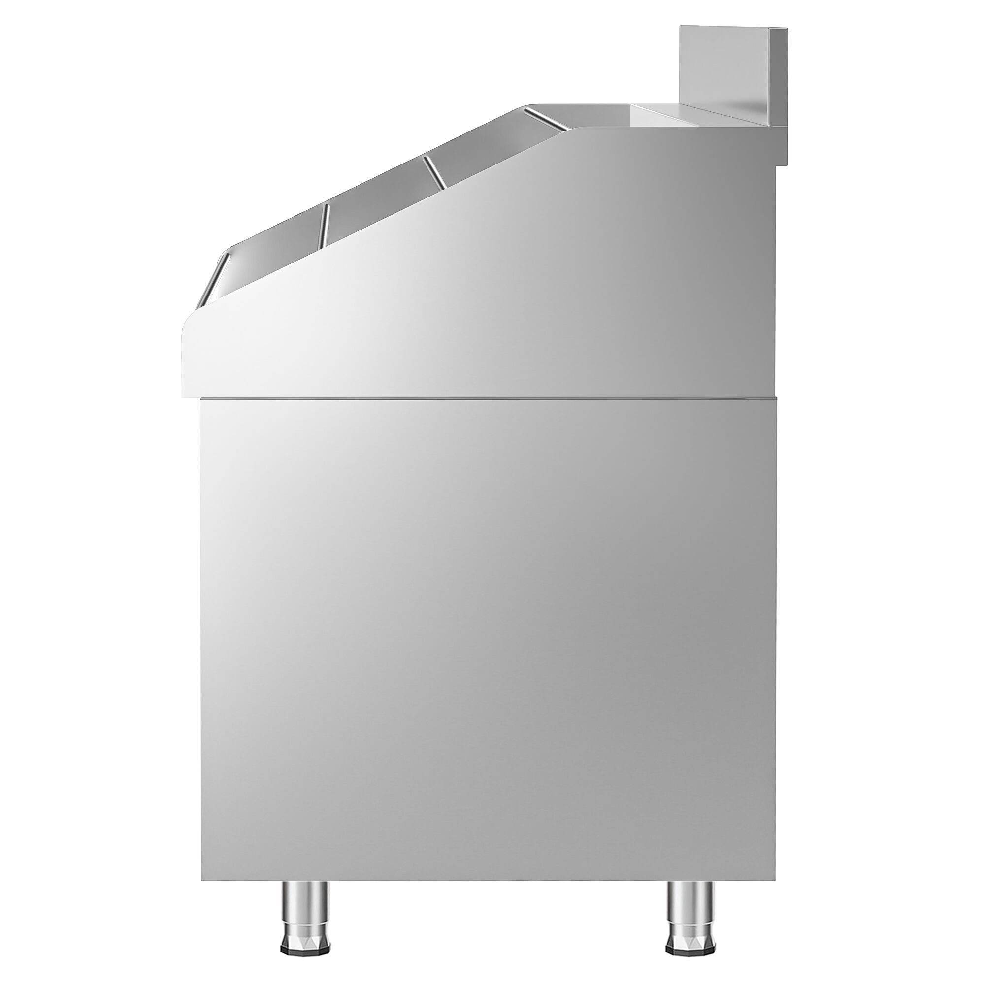 Estantería para botellas de bar de acero inoxidable - 600x600mm - con 4 estantes