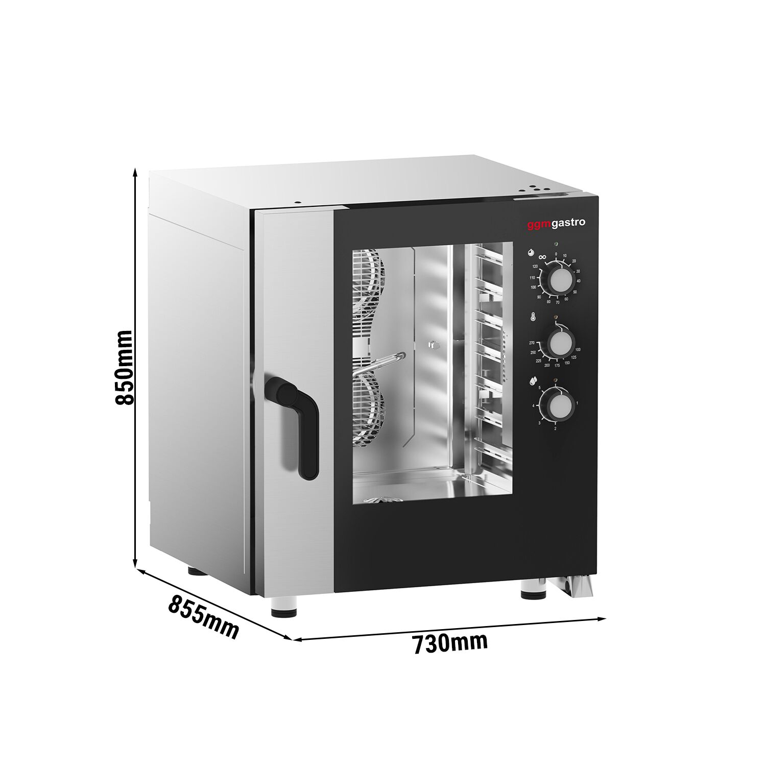 Electric Commercial Combi Oven - Manual Controls - 7x GN 1/1 - incl. Mounting brackets