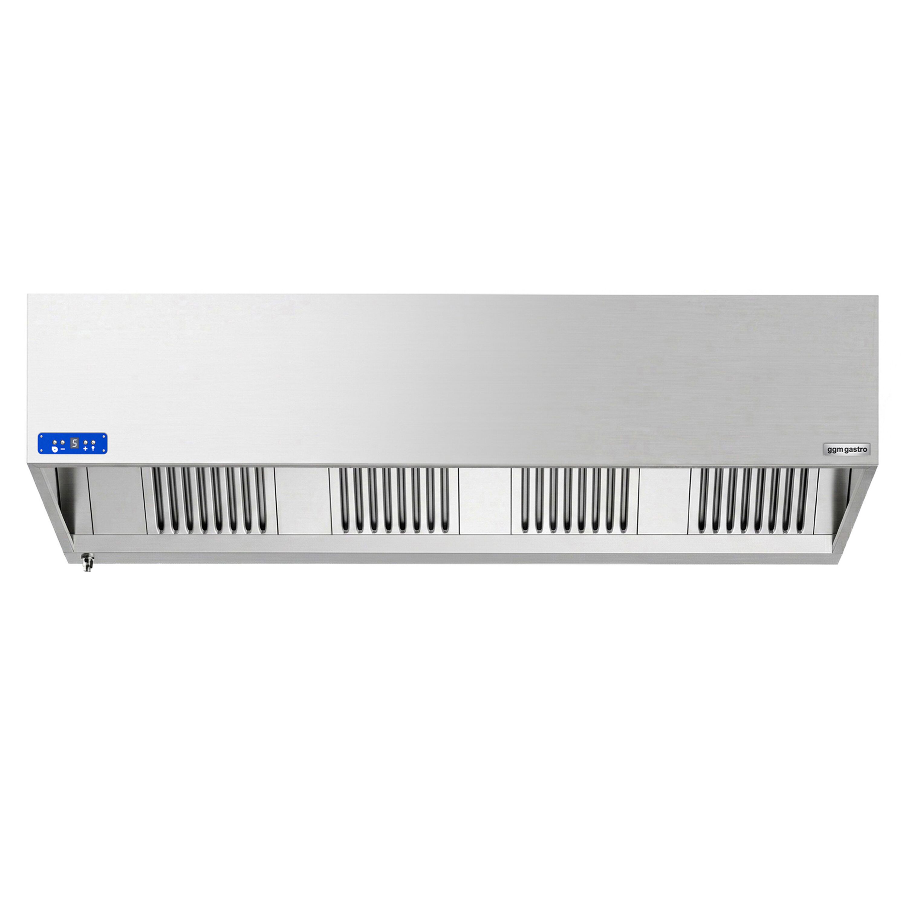 Commercial Wall-Mounted Extractor Hood with Motor – 2000mm – with Speed Controller, Baffle Filters & Lighting