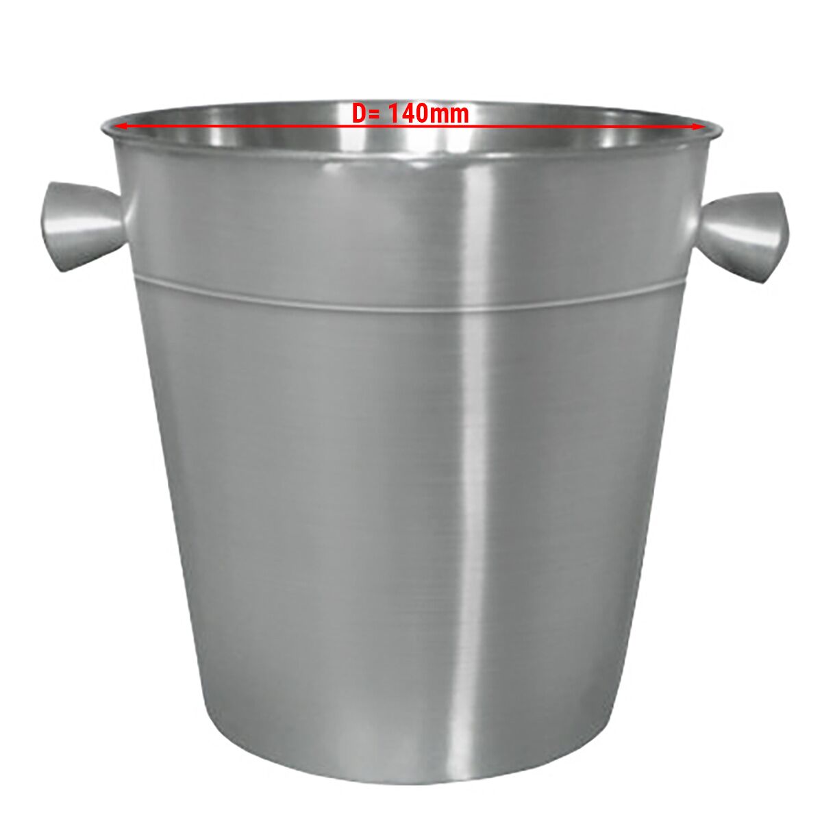 Wiaderko do szampana - Stal nierdzewna - Ø 140mm - z uchwytem pałąkowym