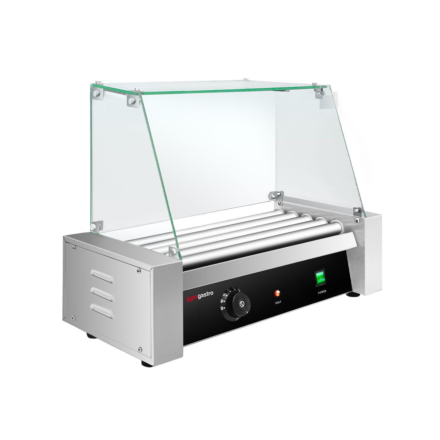 Rullgrill - 5 rullar - 1-zon - med glaskåpa