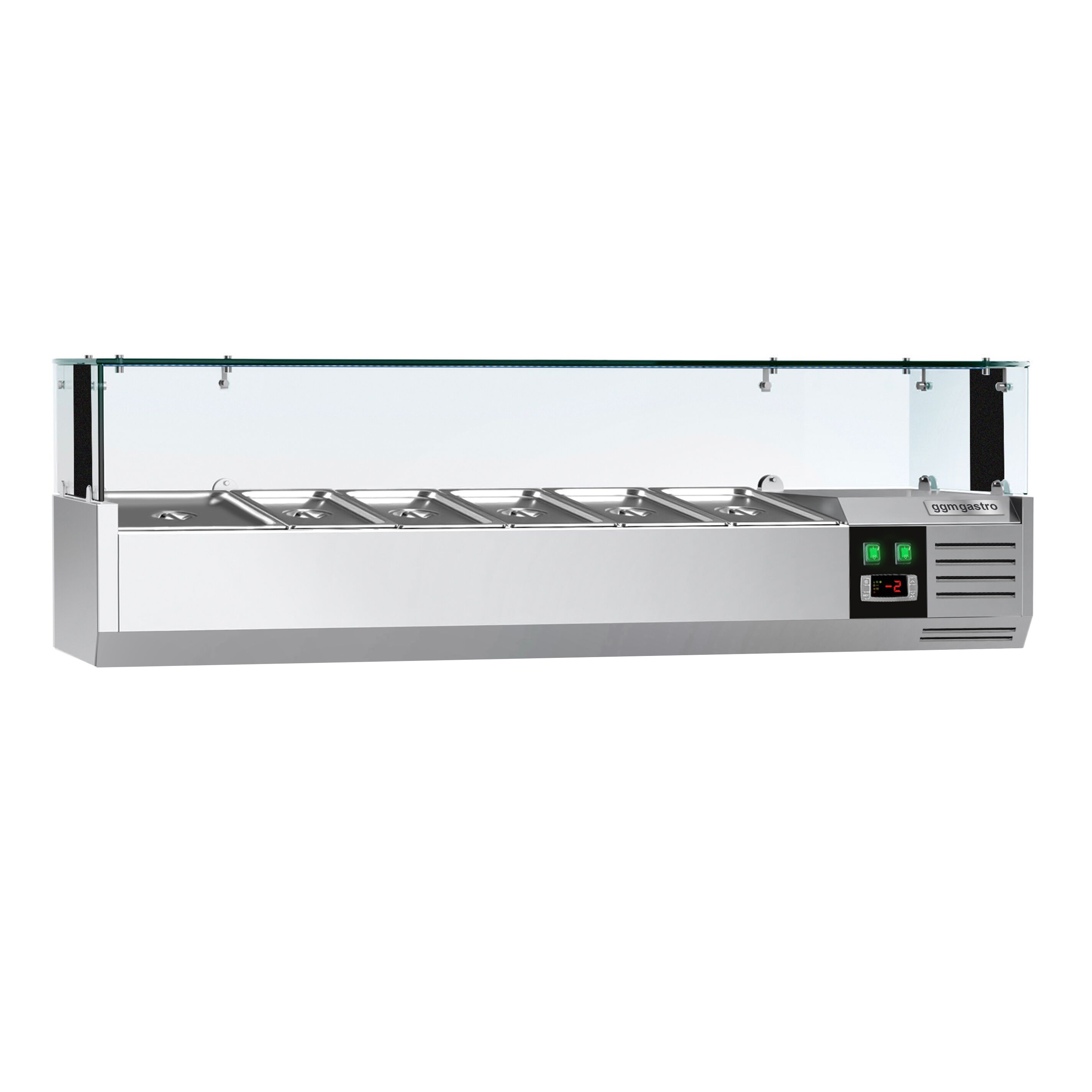 Vitrine Réfrigérée à Ingrédients PREMIUM avec éclairage LED - 1500x395mm - 5x GN 1/3 + 1x GN 1/2