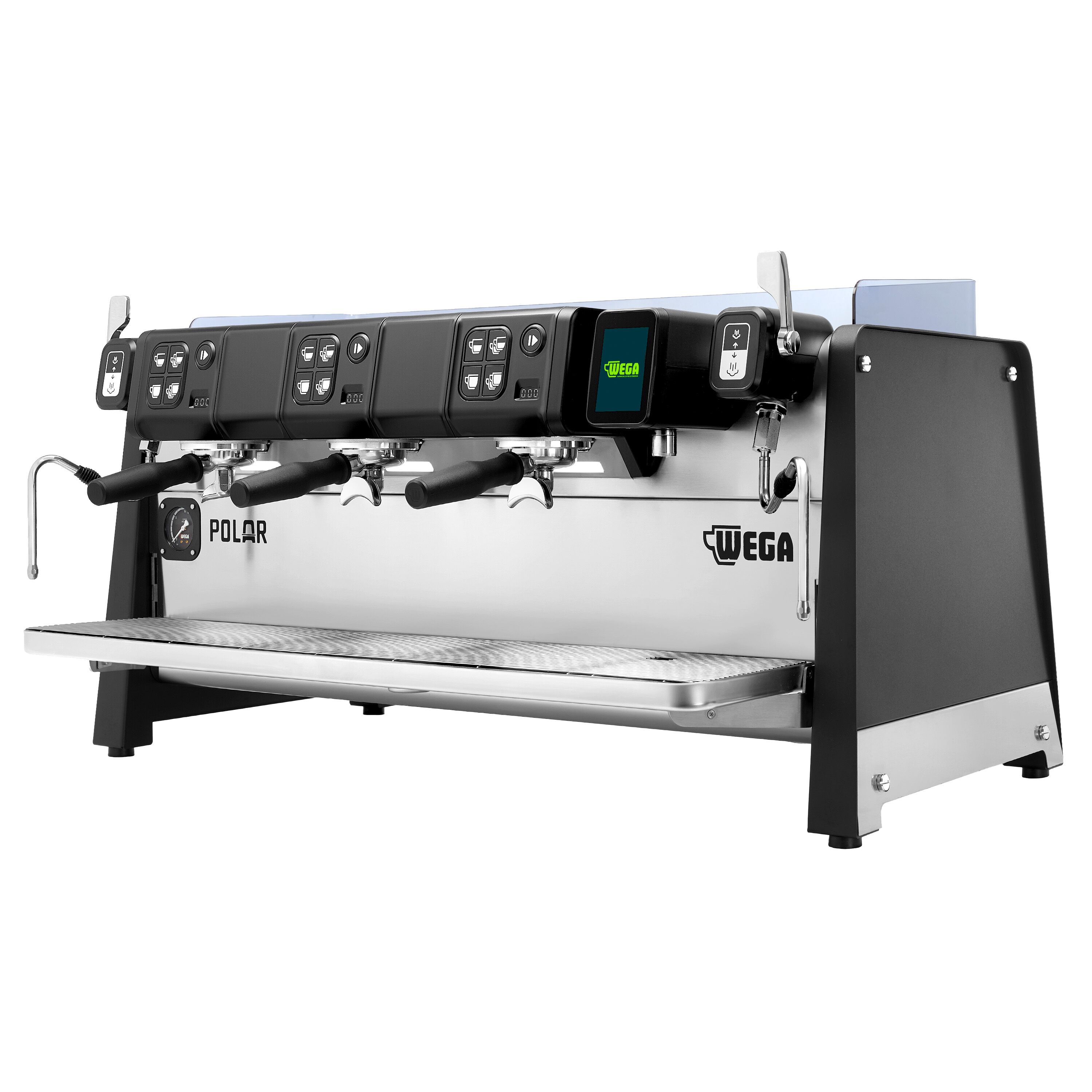 WEGA | Polar - Siebträgermaschine - 3 Gruppig - 6,9 kW - mit Shot Counter - Touch - Schwarz