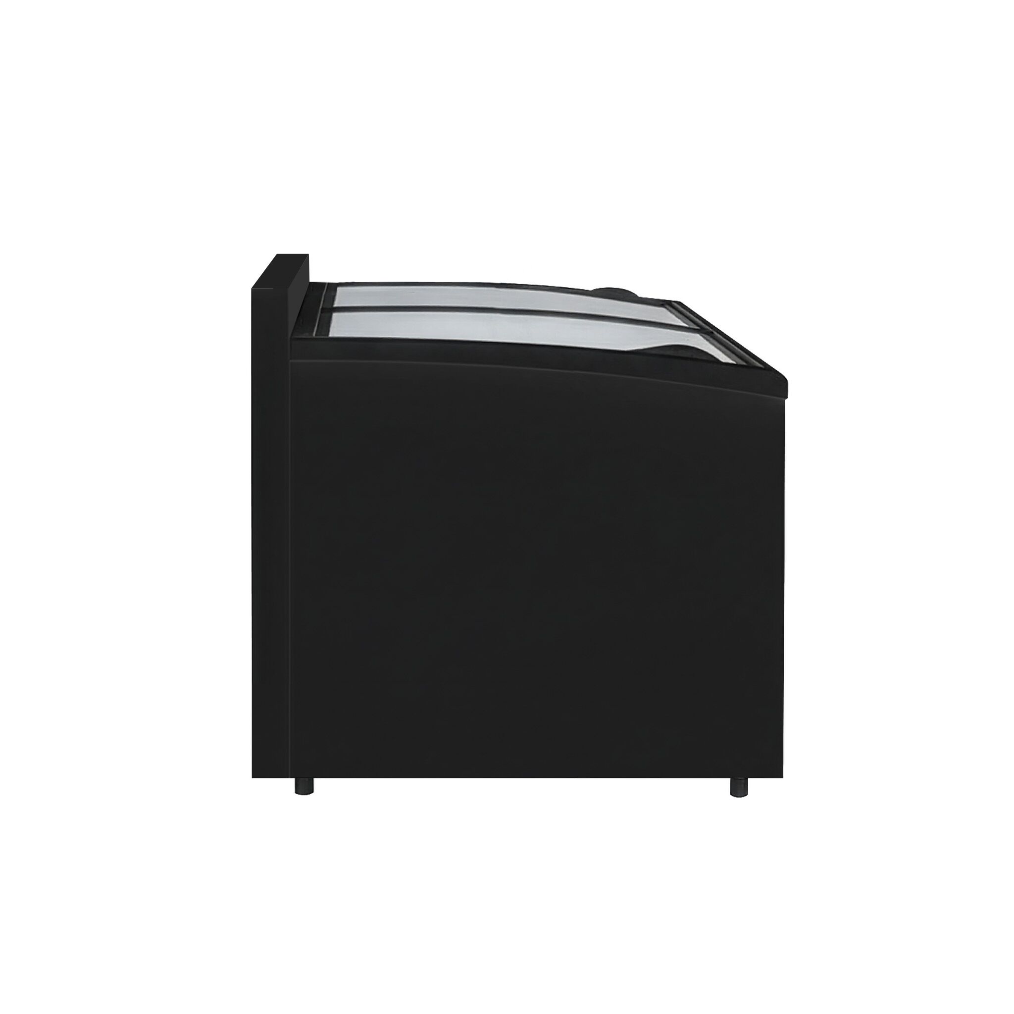 Îlot de congélation WTRU25 - 2506x858mm - 594 L - Couvercles coulissants en verre - Noir