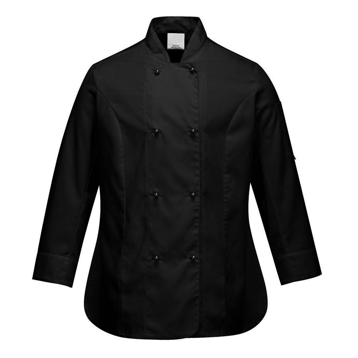 (5 pièces) Veste de cuisine femme manches longues - Noir - Taille : L