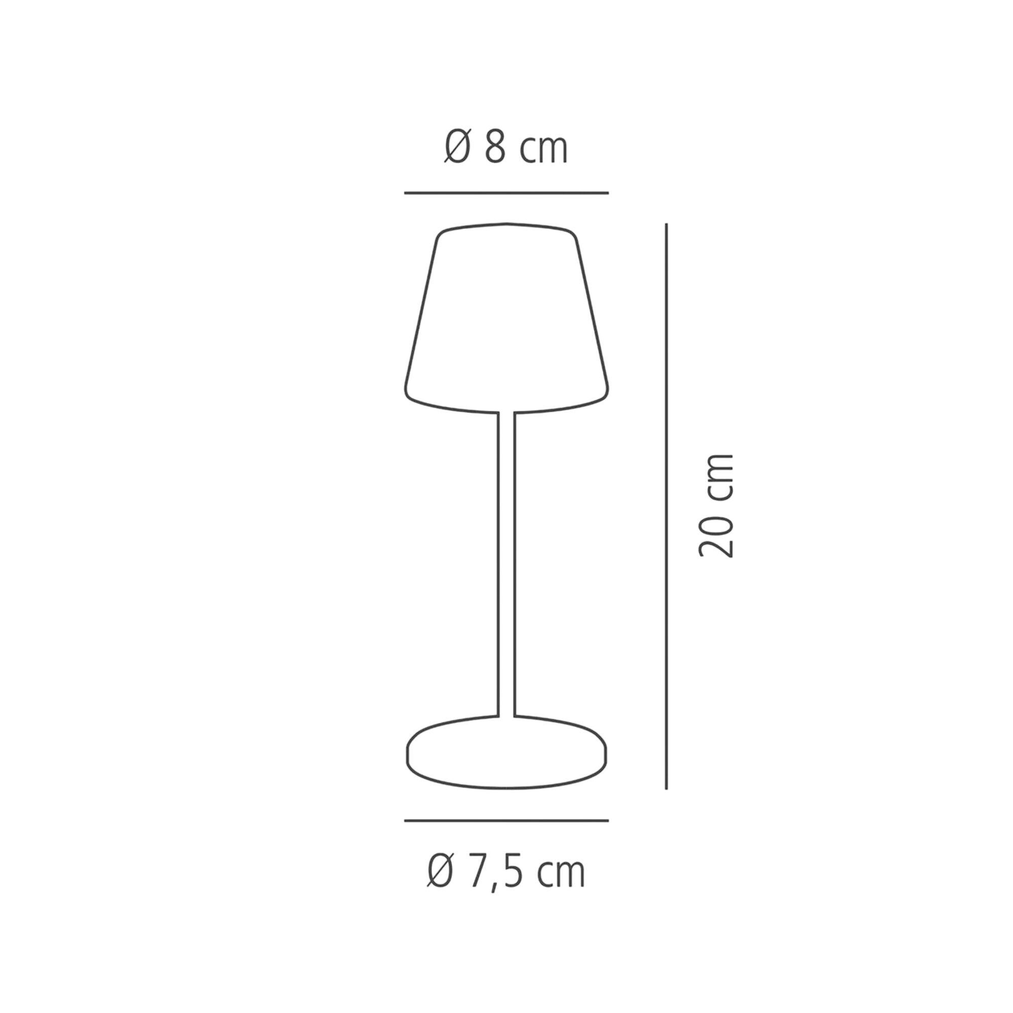 Lampe de table – MERLE MICRO – dimmable en 3 niveaux – Ø 80 mm – Noir