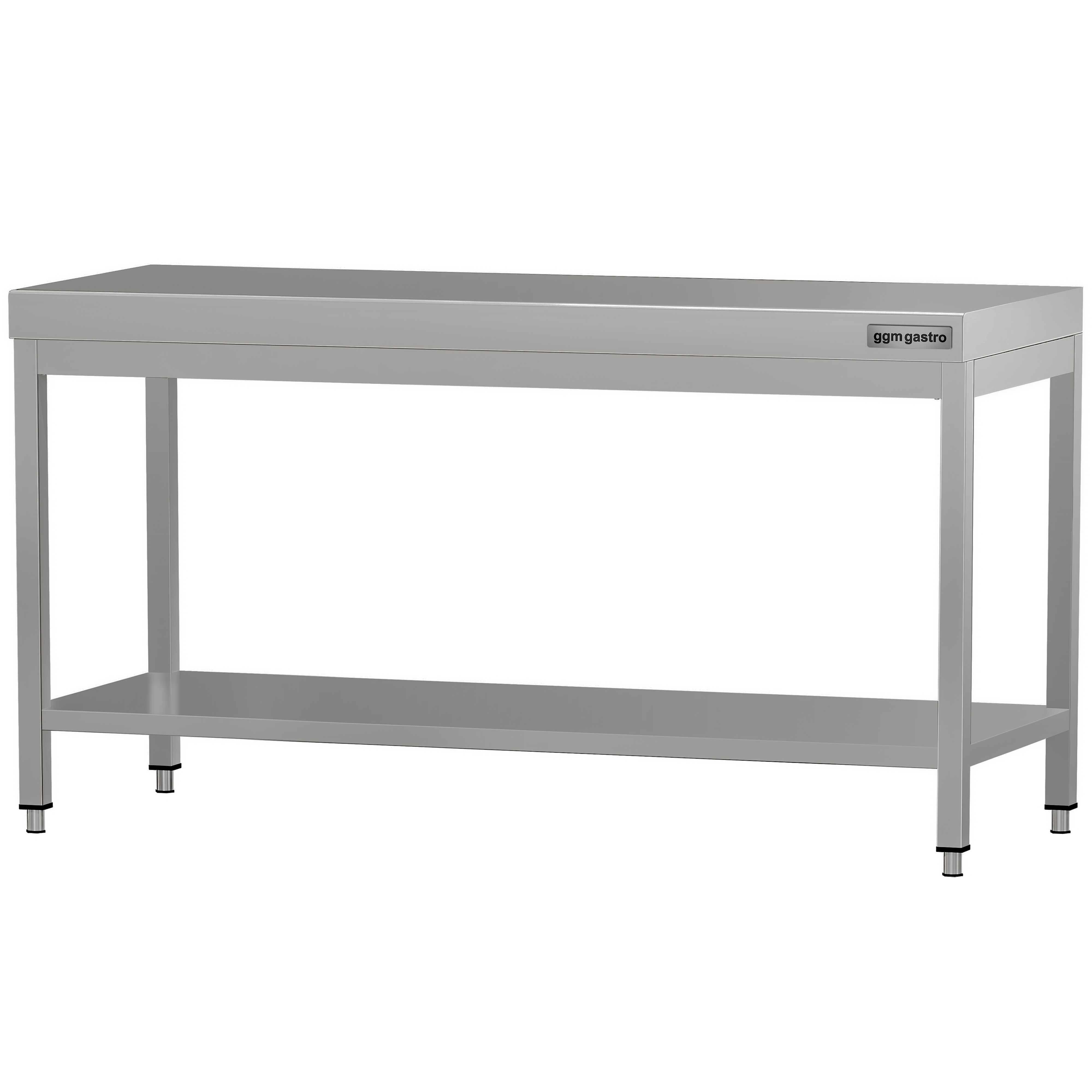 Table de travail en inox ECO – 2000 × 600 mm – avec tablette inférieure