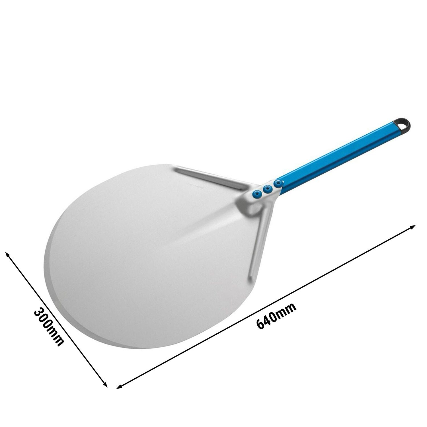 Pelle à pizza ronde PREMIUM - AZZURRA - Aluminium - Ø330mm - manche 30cm