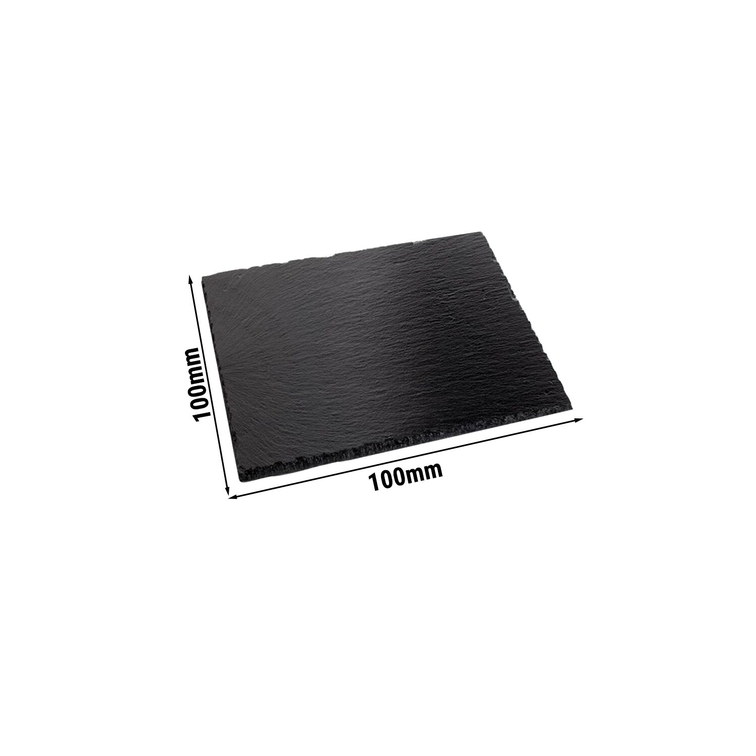 (6 pcs) Plateau en ardoise naturelle - Lot de 4 - 100x100mm