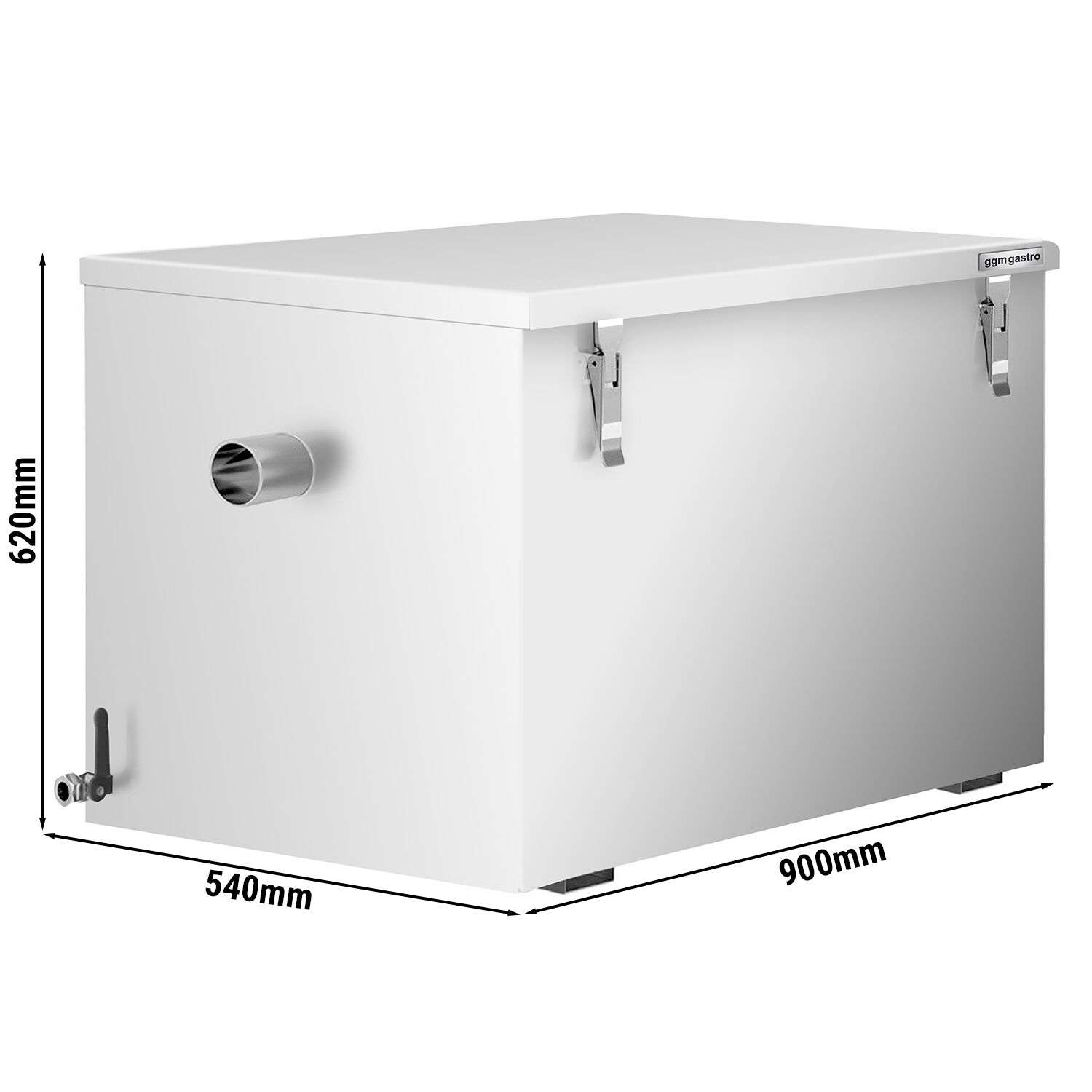 Séparateur de graisses - 132L - jusqu’à 200 couverts/jour - avec piège à boues intégré 52L - débit 1480L/h