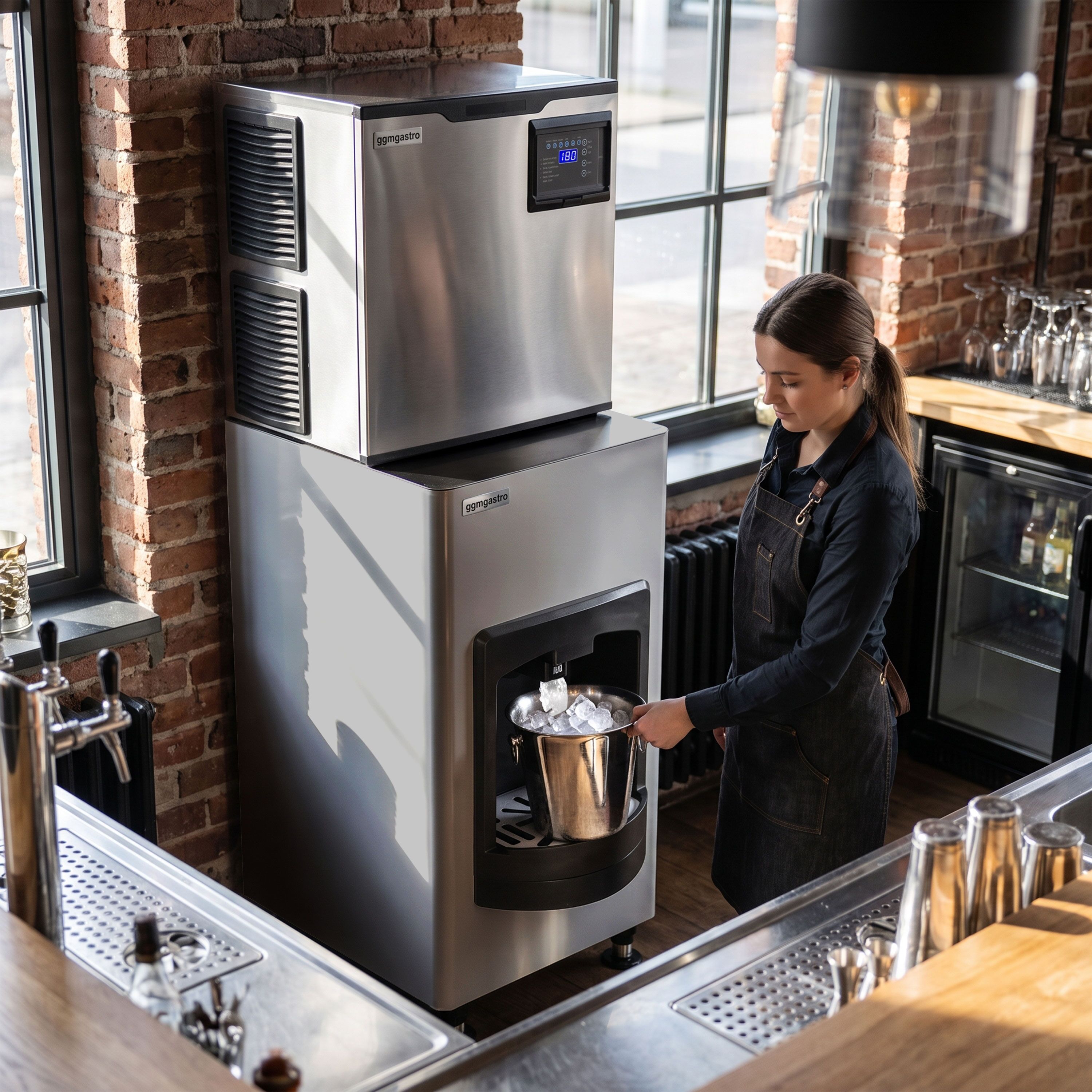 Commercial Ice Machine - Cube - 160 kg/24 h - mit Eiswüfelspender