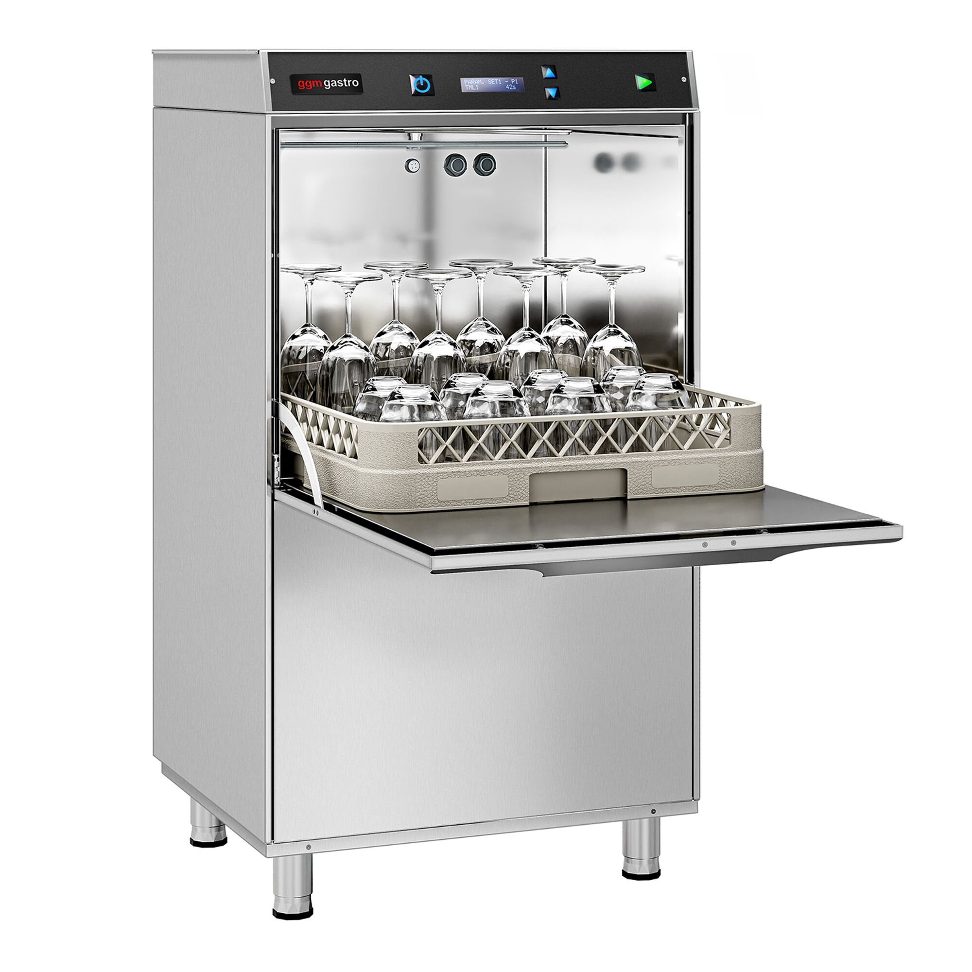 Lave-Vaisselle à Double Paroi - Numérique - 6,75 kW - avec Pompe de Détergent, de Rinçage & de Vidange