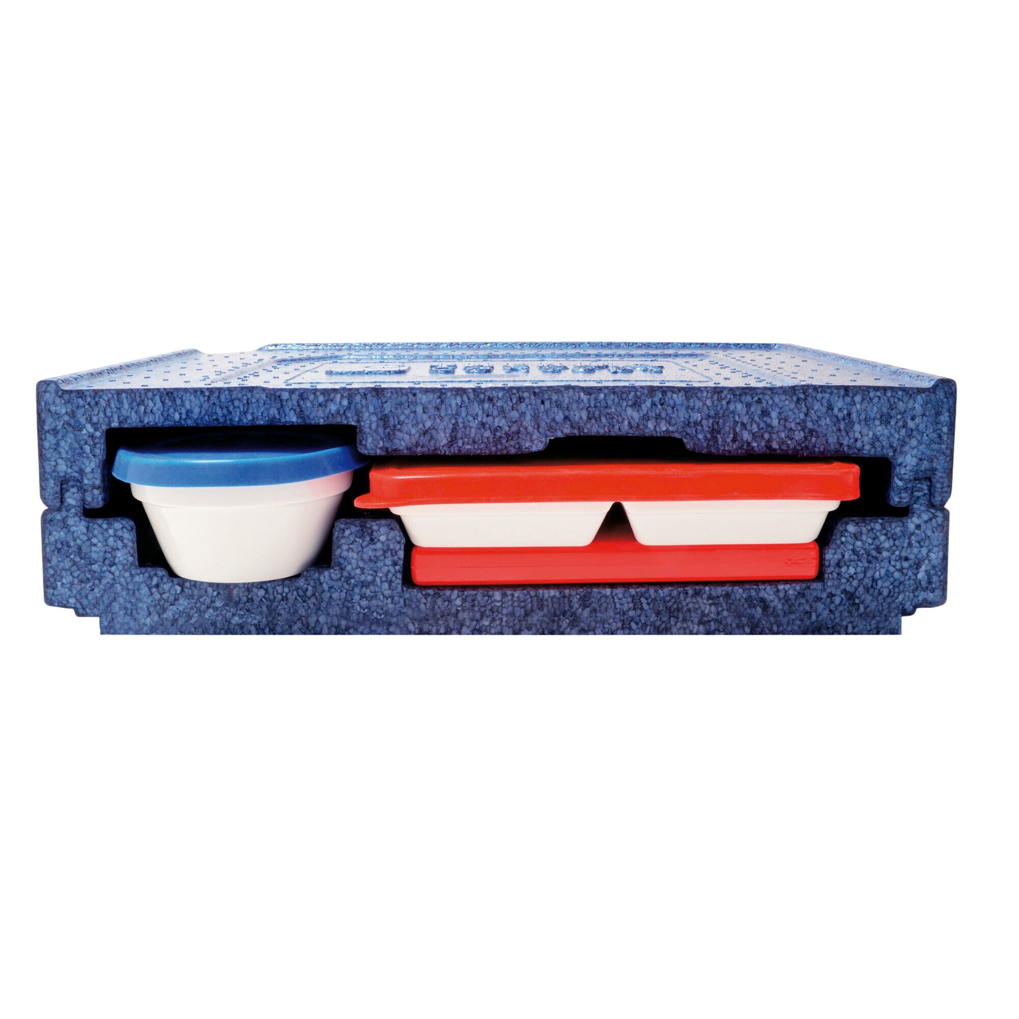 (10 pièces) THERMO FUTURE BOX | Boîte isotherme DINNER +2 HOT PACK - Bleu