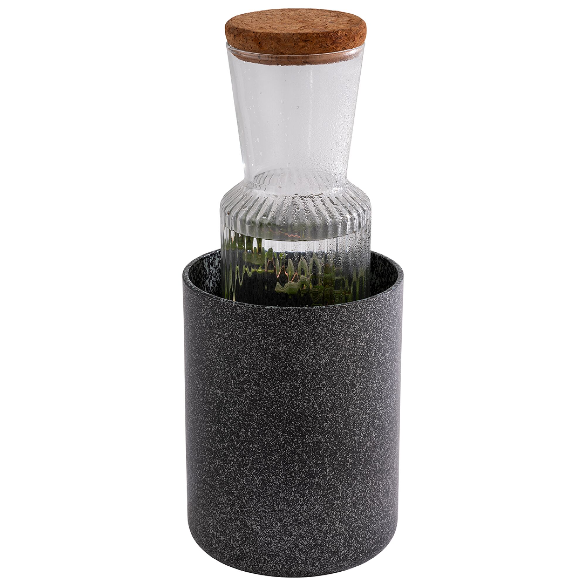 (6 pcs) Refroidisseur de bouteille - FROSTFIRE - Aluminium - 1,4 litres - Ø115mm - Hauteur:150mm - Noir