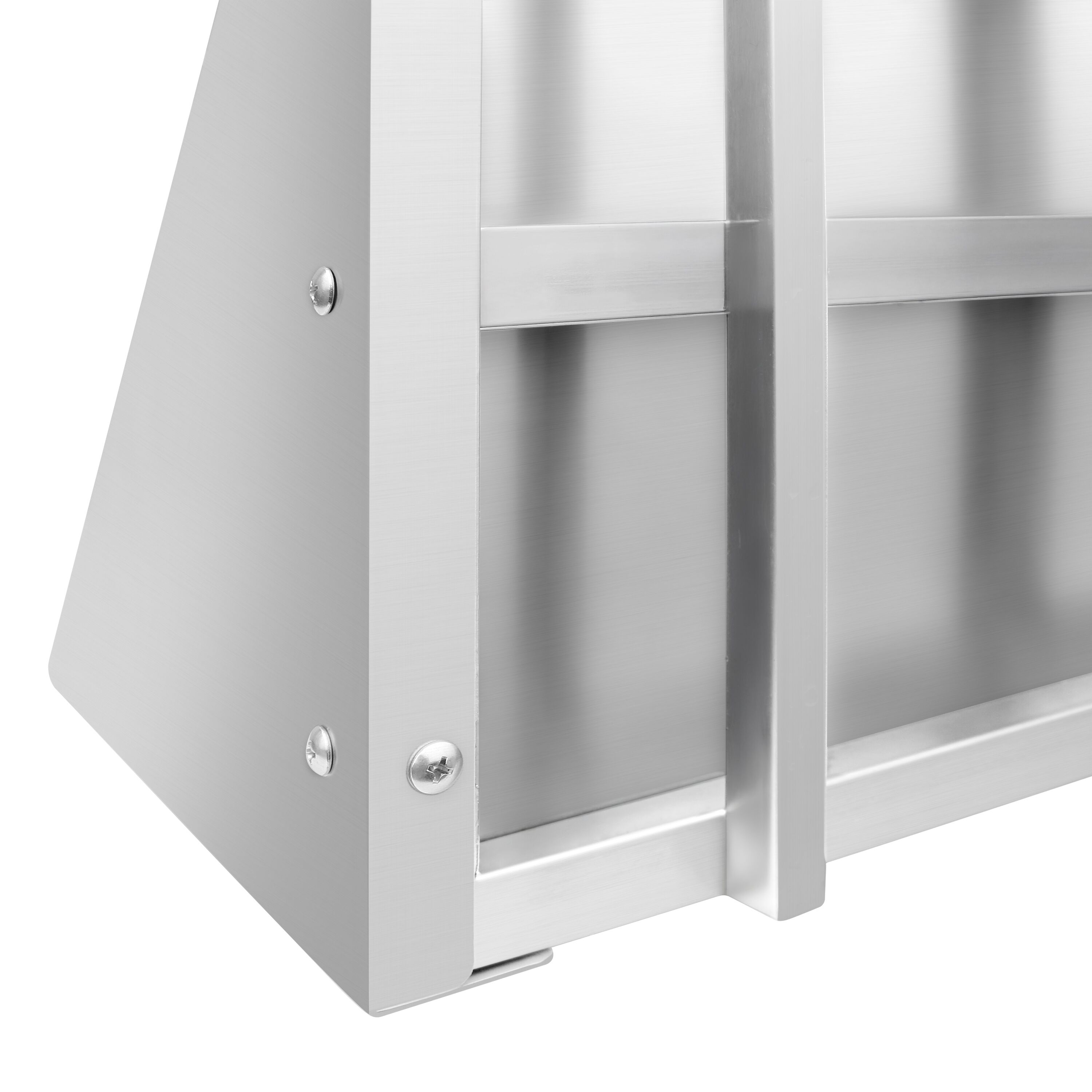 Étagère murale en inox pour Bacs GN 4x GN 1/6 - 800x300mm - 1 niveaux - incl. glissières pour bacs GN