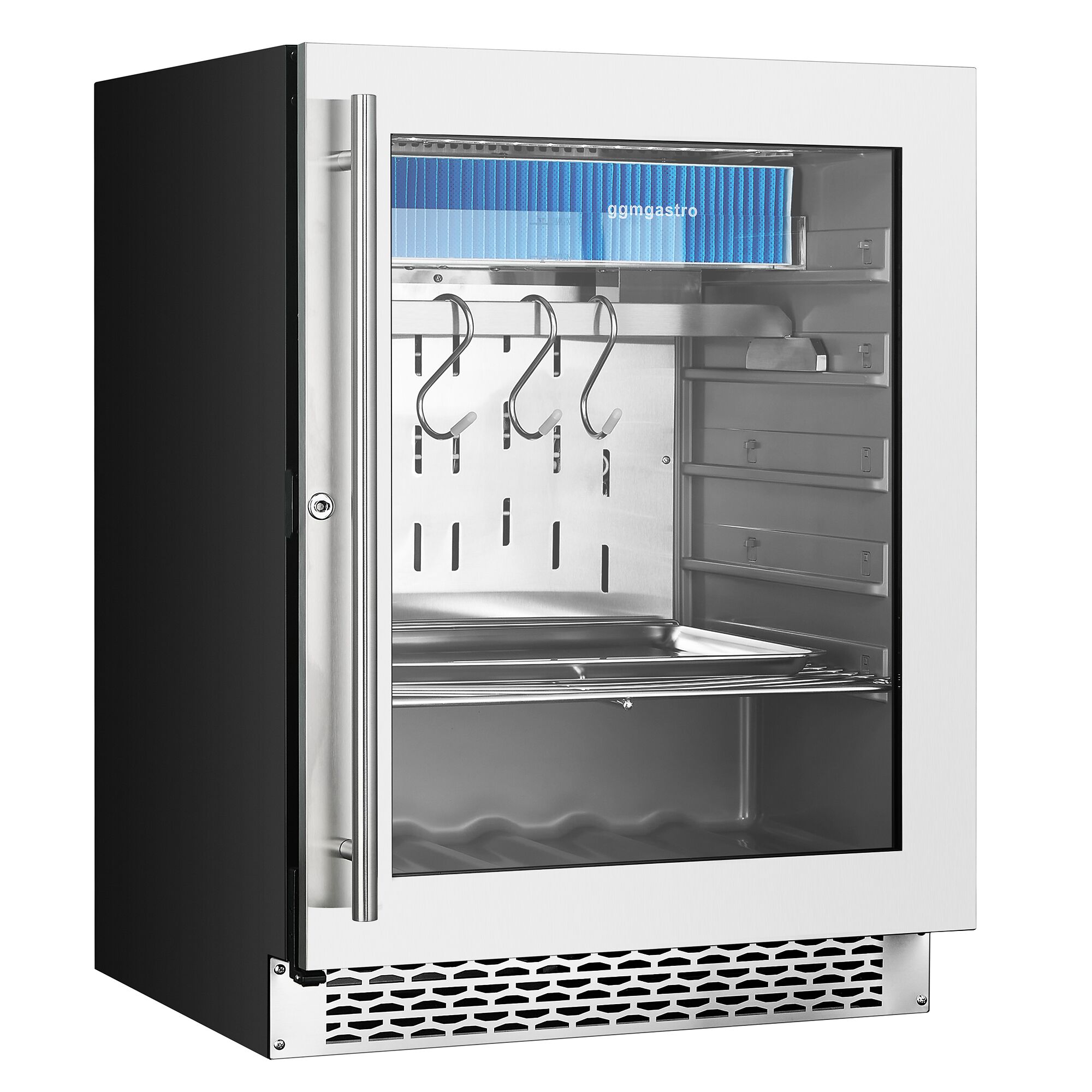 Armoire de maturation à sec pour viande - 595mm - 98 litres - 1 porte vitrée sans cadre - inox