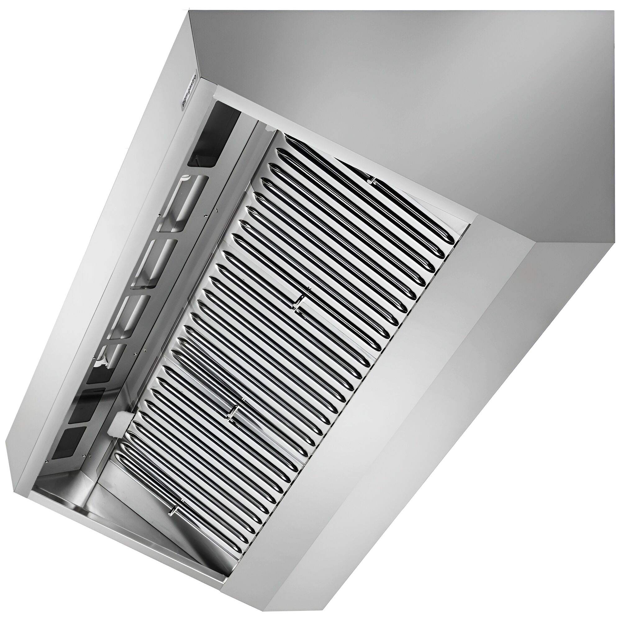 Commercial Wall-Mounted Extraction Canopy - 1600mm - with Baffle Filters & LED Lighting