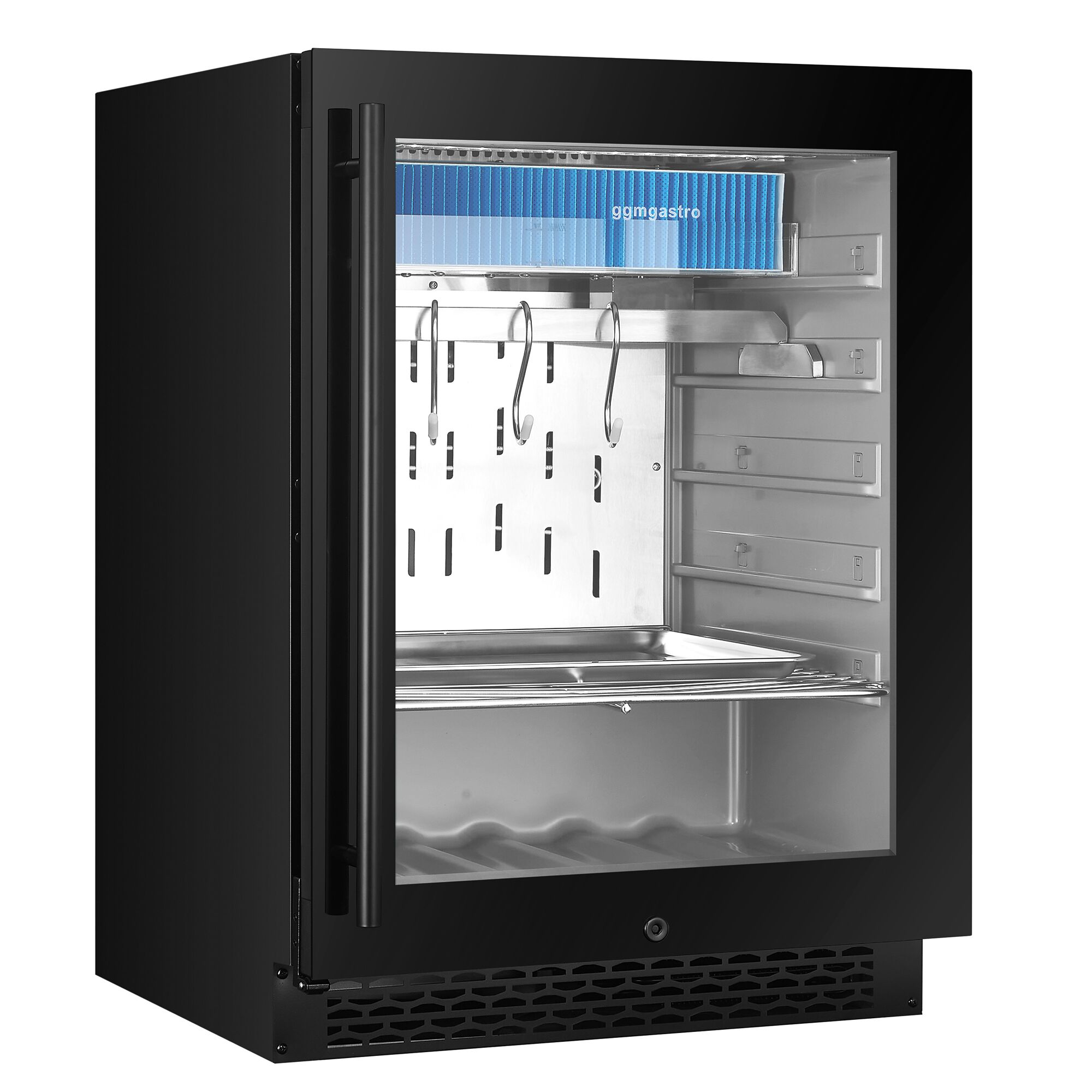 Dry Aging Armoire de maturation de la viande - 595mm - 98 litres - 1 porte vitrée sans cadre - Noir
