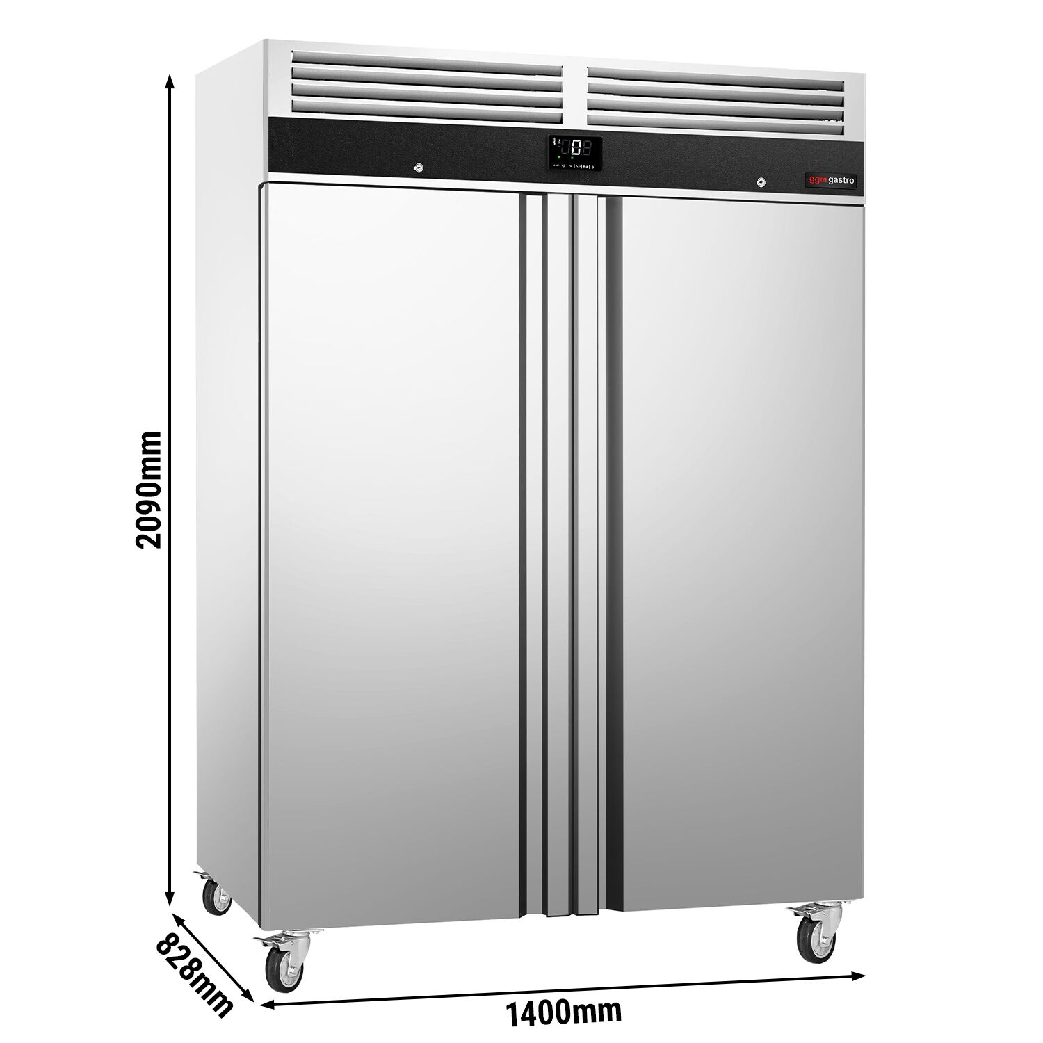 Ψυγείο από ανοξείδωτο χάλυβα PREMIUM - GN 2/1 - 1350 λίτρα - με 2 πόρτες