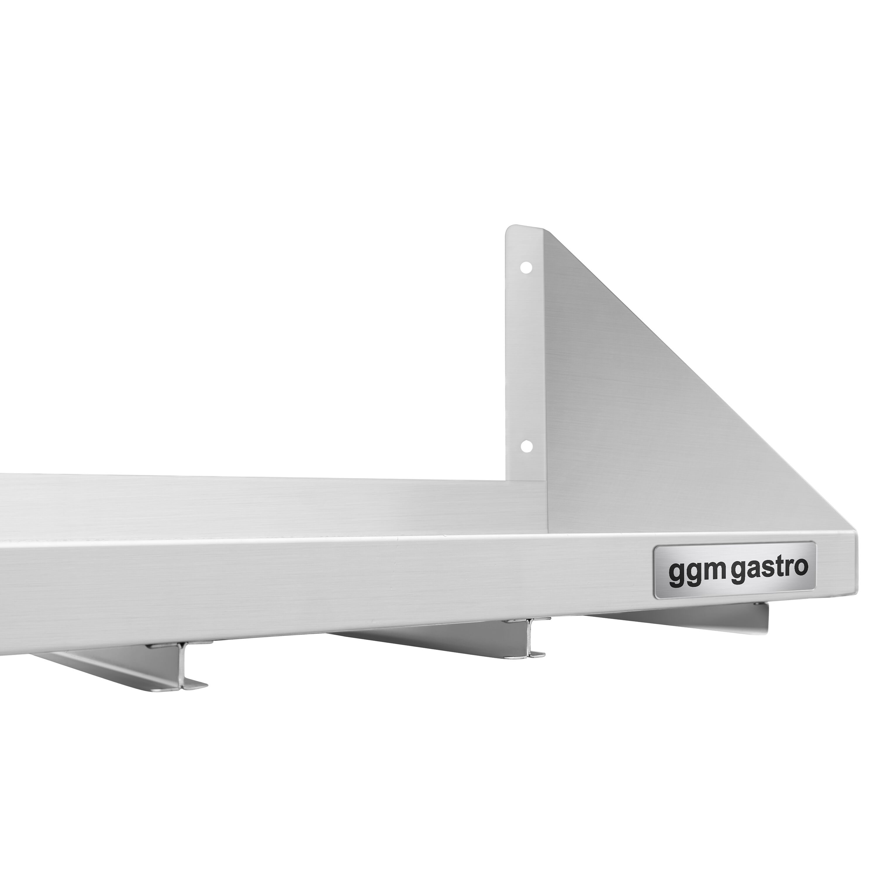 Étagère murale en inox pour Bacs GN 4x GN 1/6 - 800x300mm - 1 niveaux - incl. glissières pour bacs GN