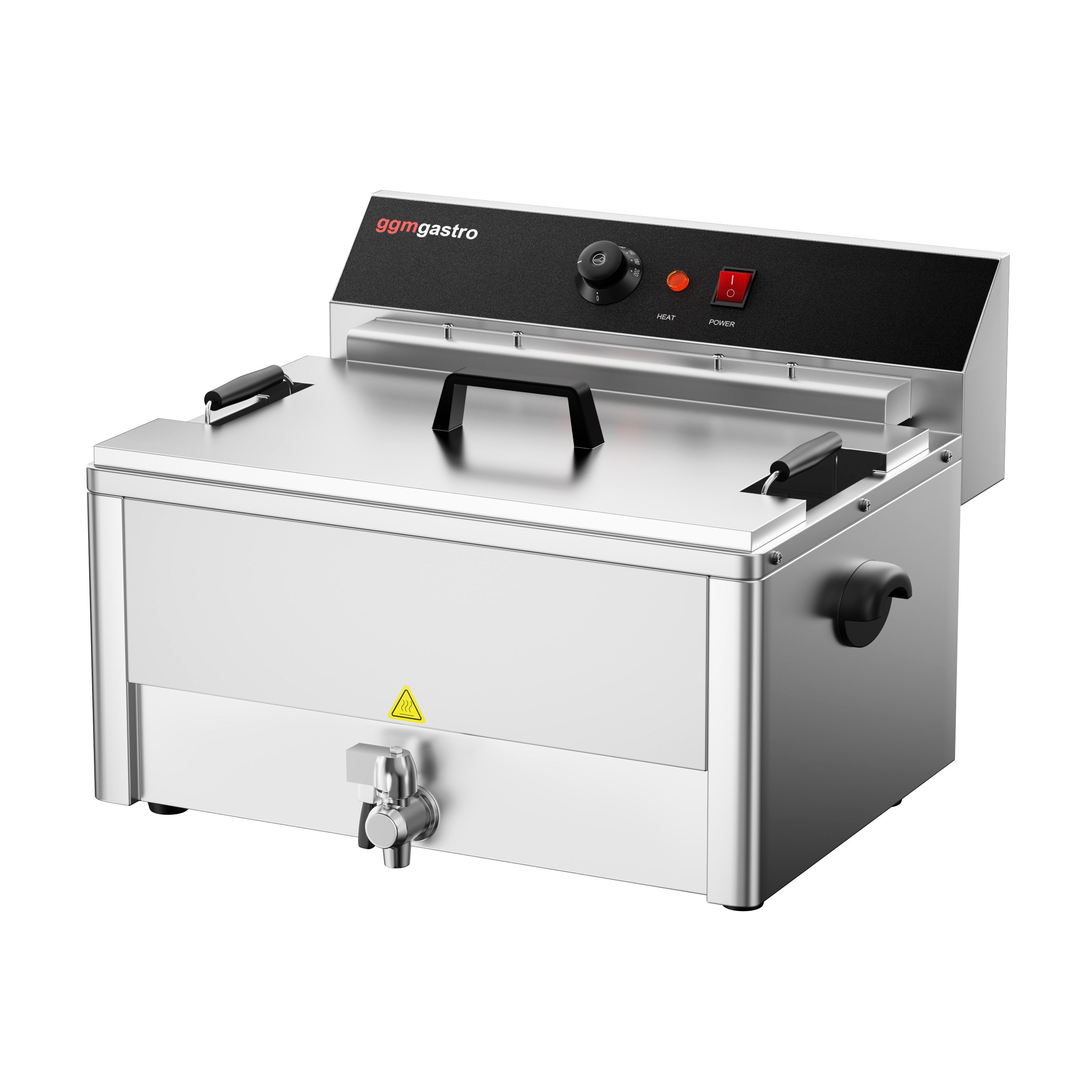 Friteuse électrique professionnelle - 20,4L - 5kW - avec robinet de vidange