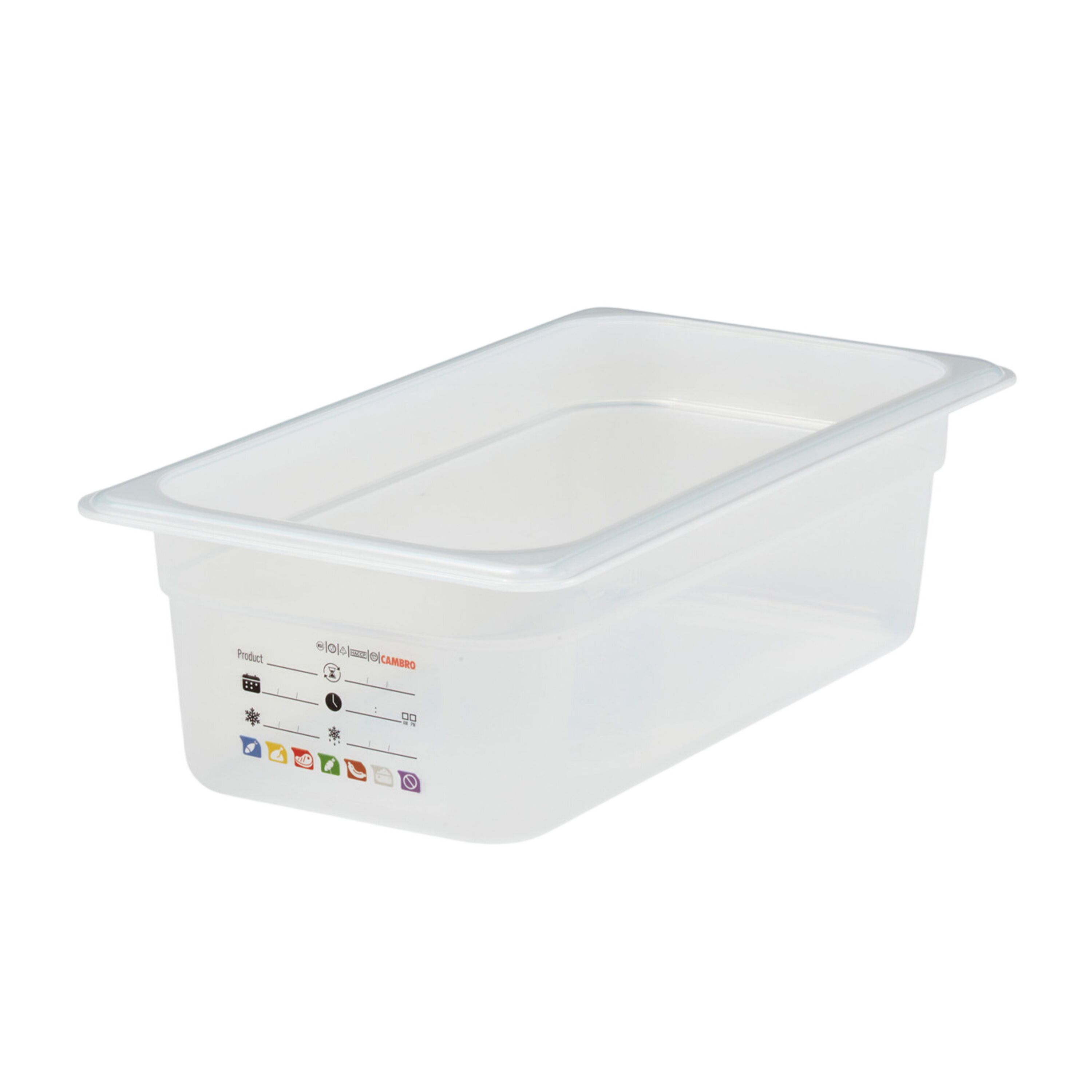 (6 pièces) CAMBRO | SafeTrak - Récipients en polypropylène GN 1/3 - laiteux - Hauteur : 100mm
